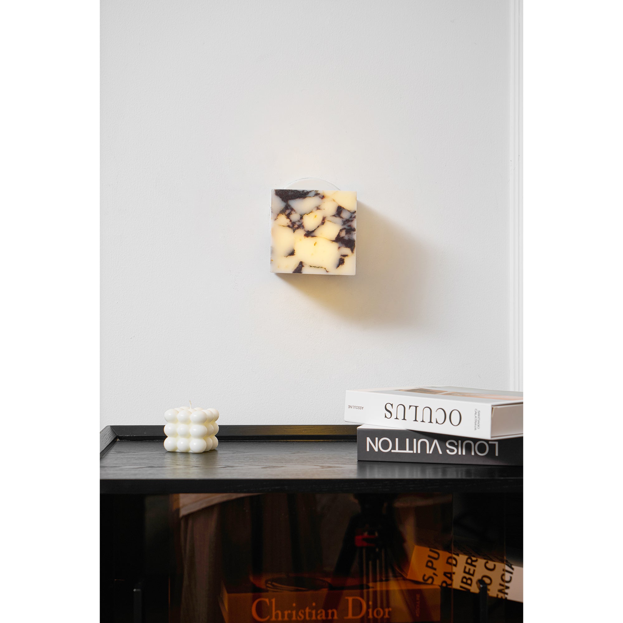 Illaee Modern Minimalist Square Marble Wall Lamp - Lamp Copper