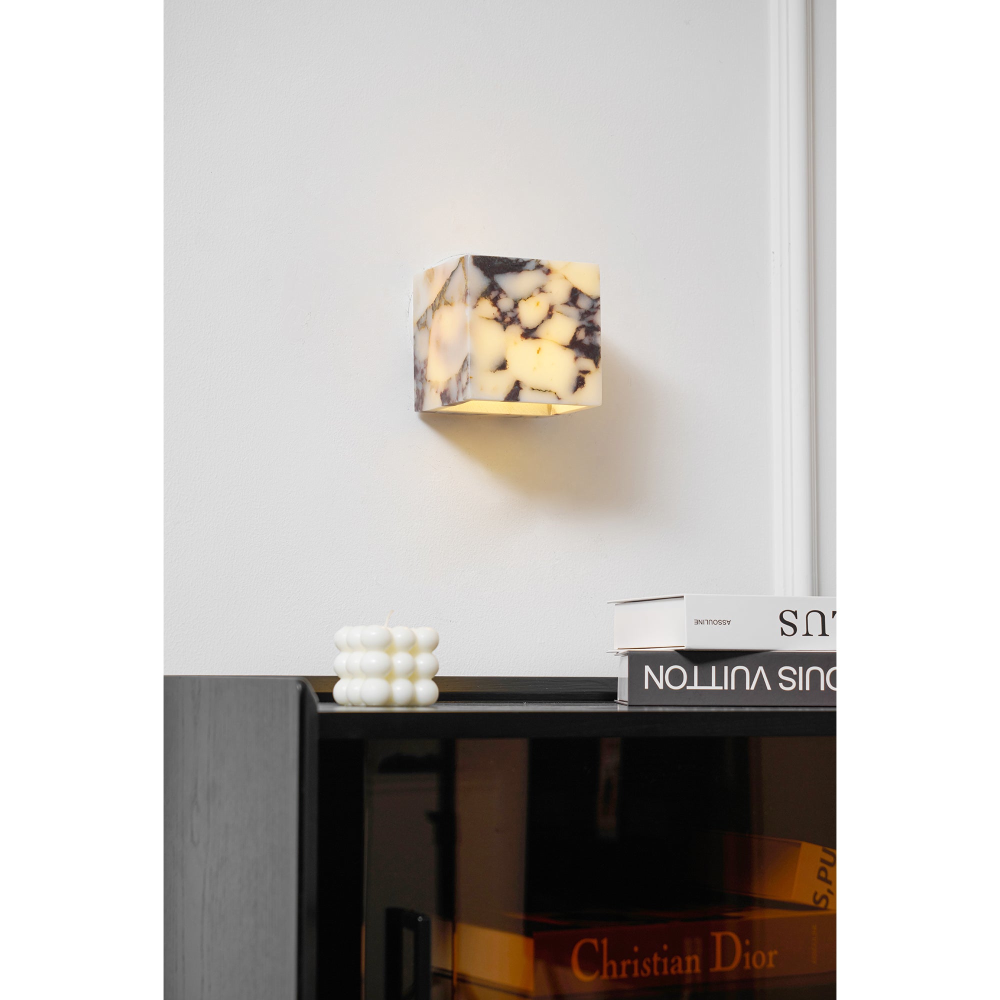 Illaee Modern Minimalist Square Marble Wall Lamp - Lamp Copper