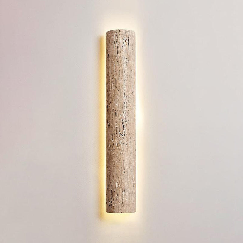 Zemara Modern Minimalist Lange Travertine Wall Sconce Wall Lamp - Lamp Copper