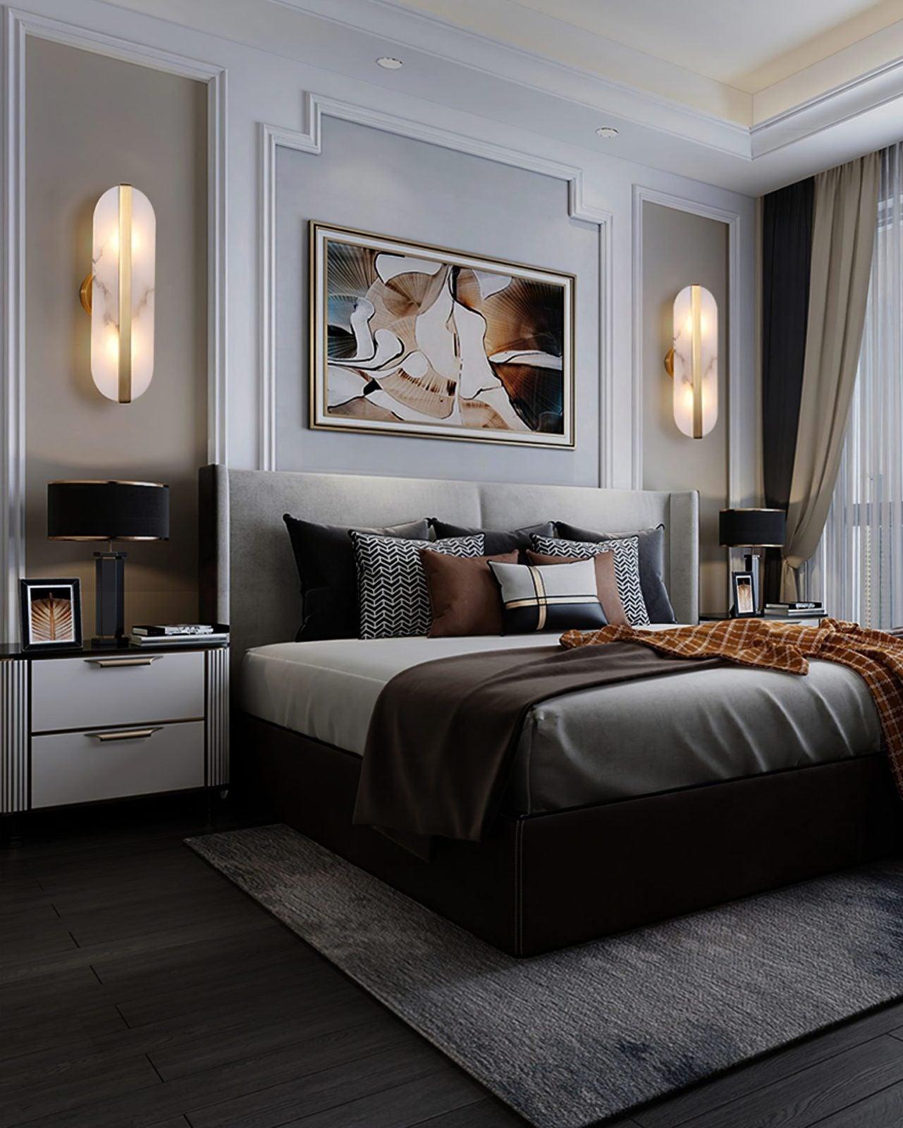 Calura Alabaster Double Light Wall Lamp - Letslighting