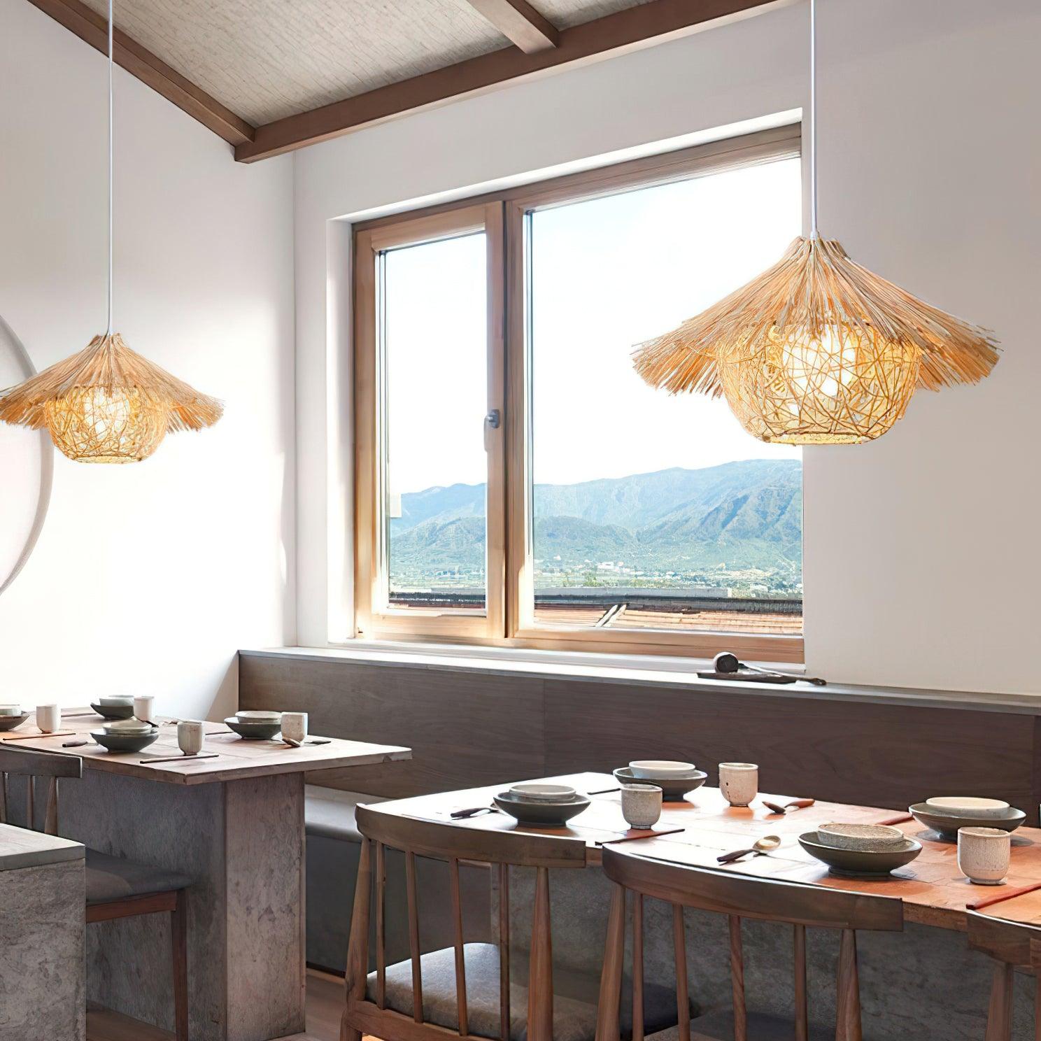 Straw Hat Pendant Light - Letslighting