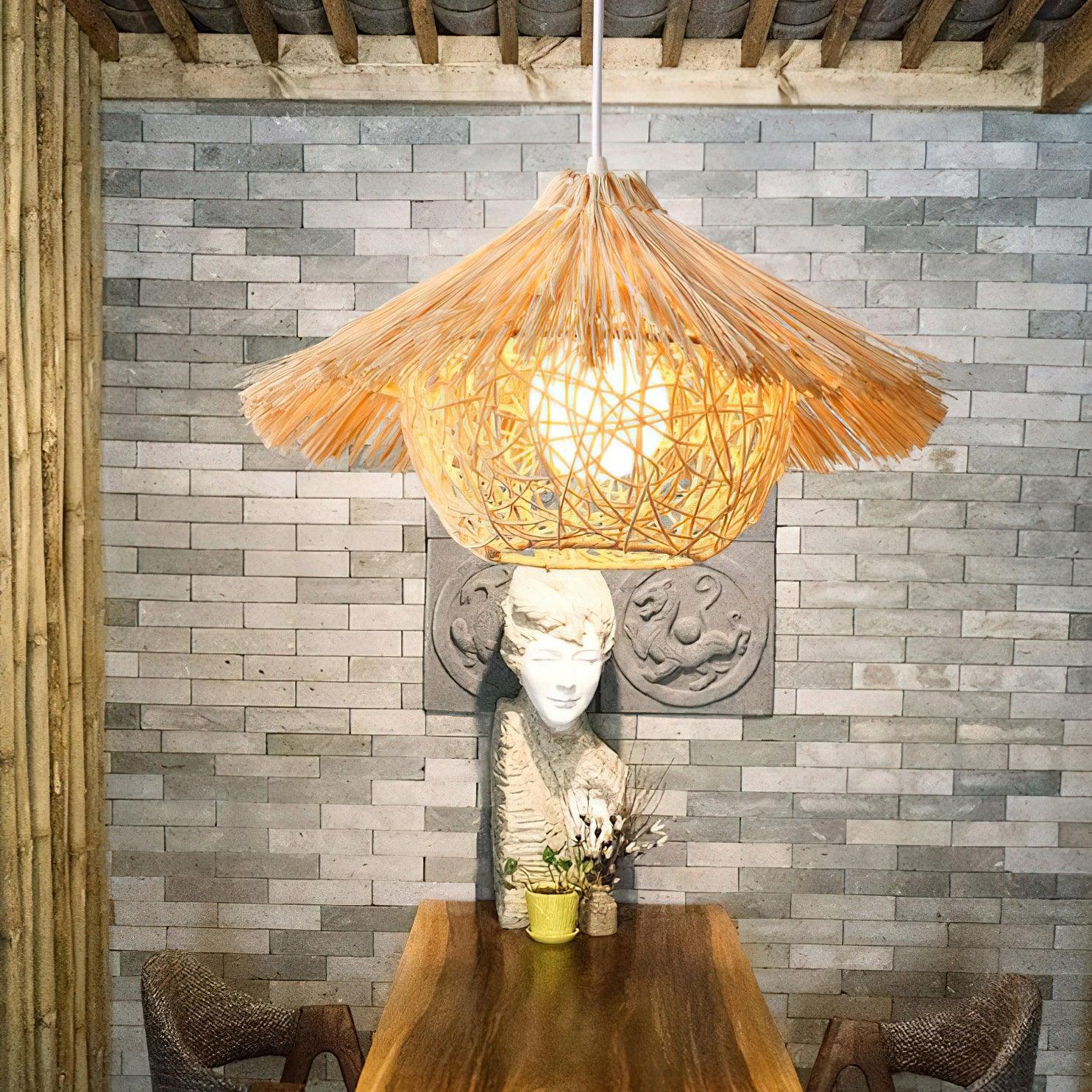 Straw Hat Pendant Light - Letslighting