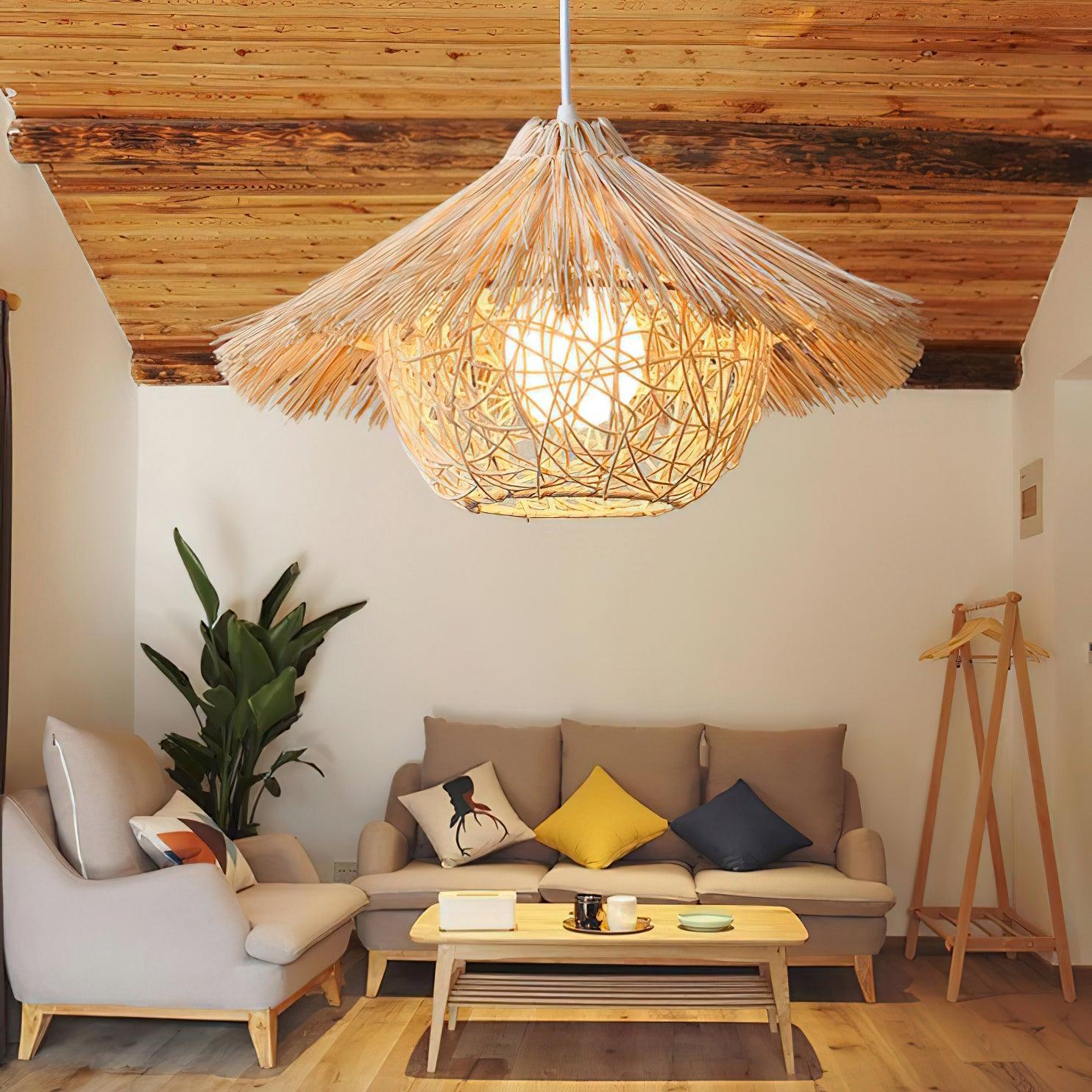 Straw Hat Pendant Light - Letslighting