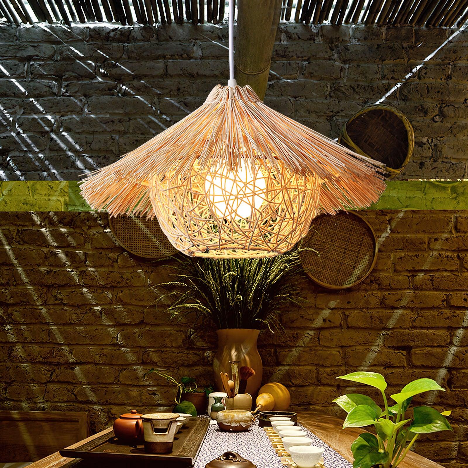 Straw Hat Pendant Light - Letslighting