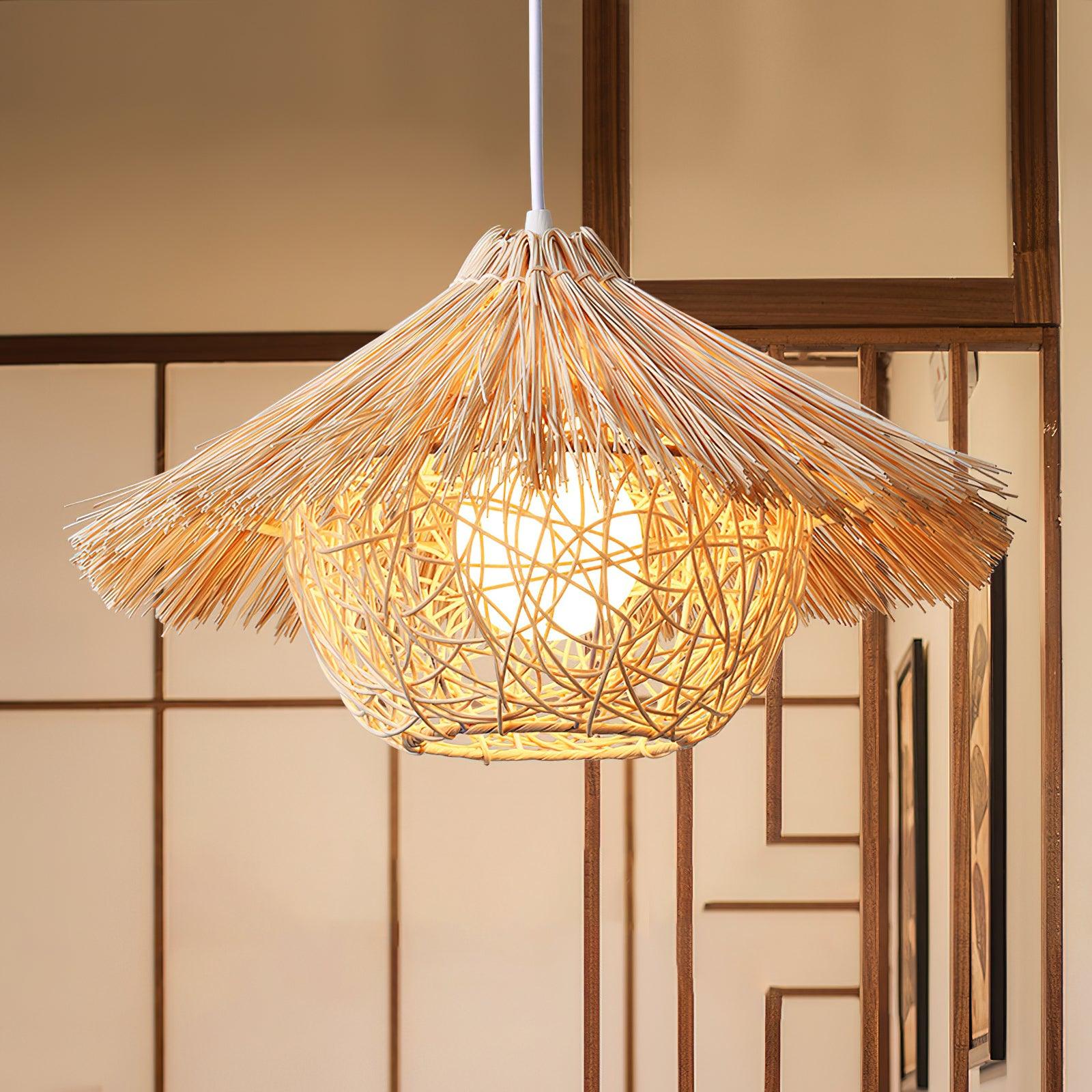 Straw Hat Pendant Light - Letslighting