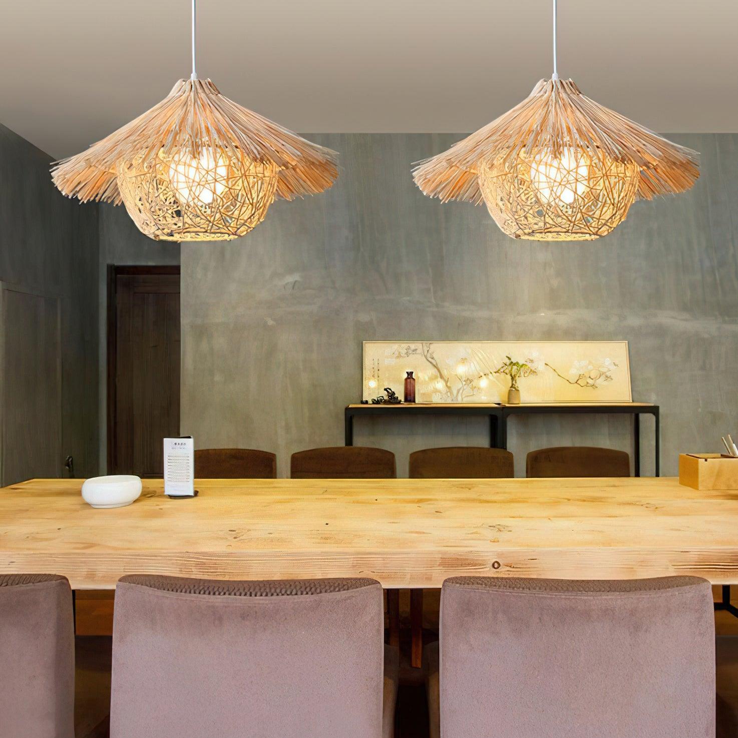 Straw Hat Pendant Light - Letslighting