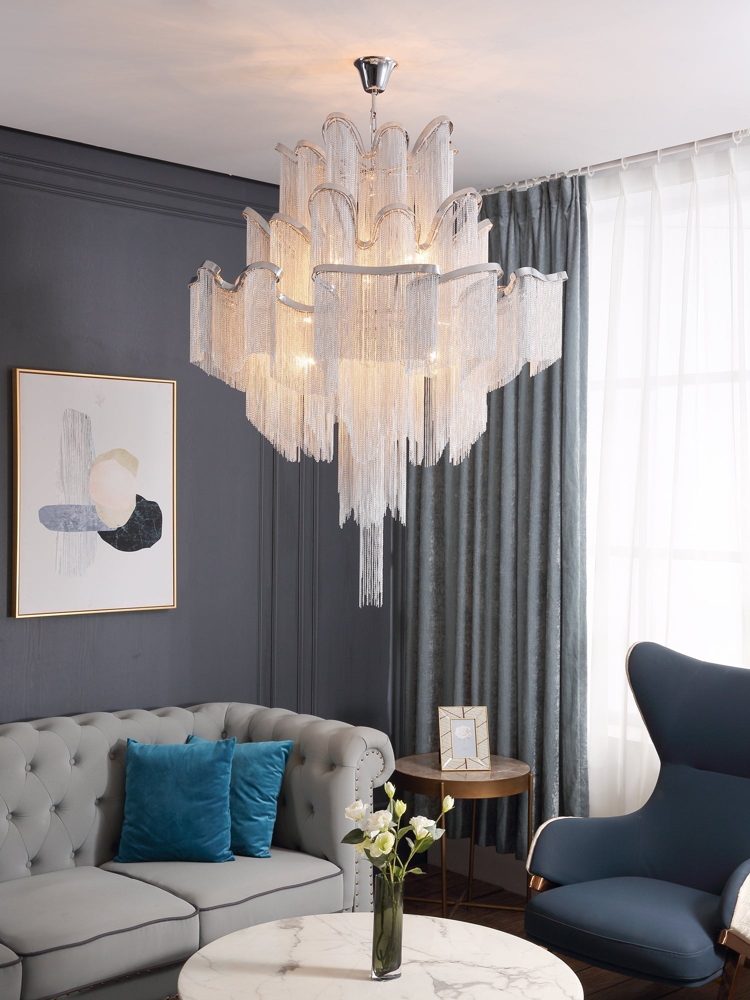 Stream Chain Chandelier - Letslighting