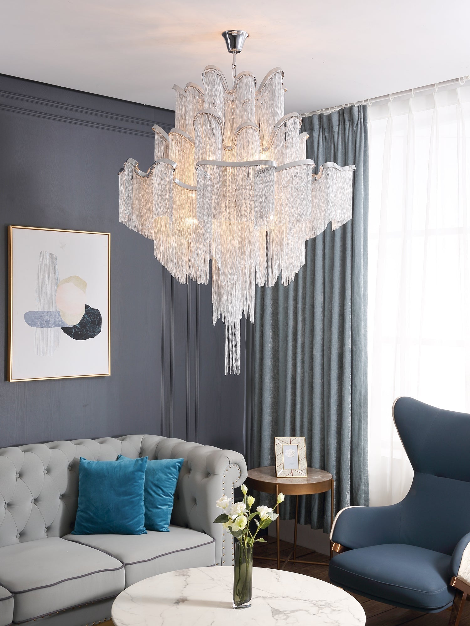 Stream Chain Chandelier - Letslighting