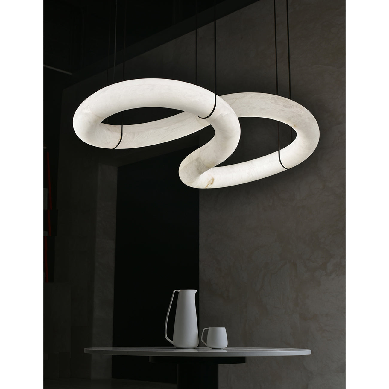Utalyra Curved Alabaster Pendant Light - Letslighting