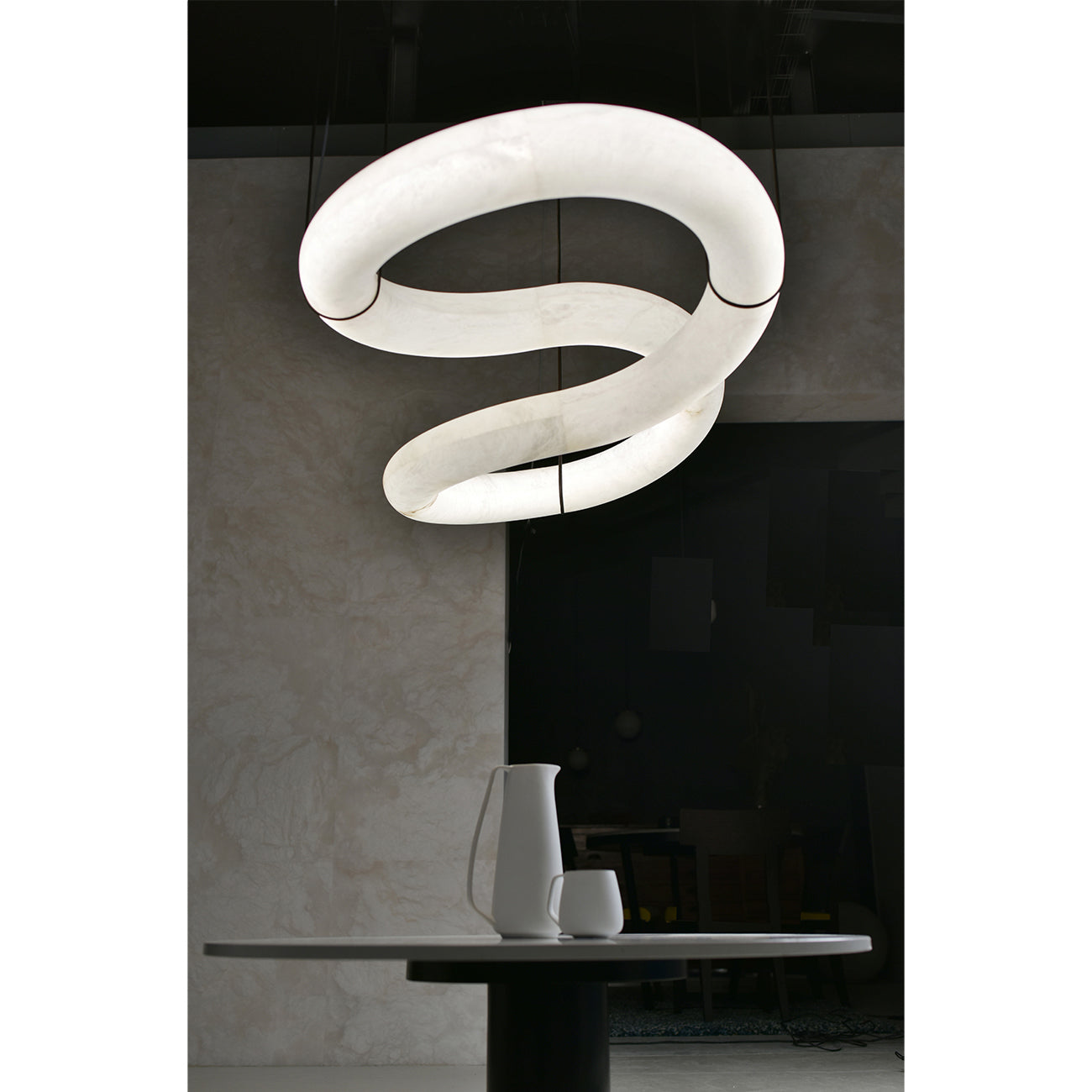 Utalyra Curved Alabaster Pendant Light - Letslighting