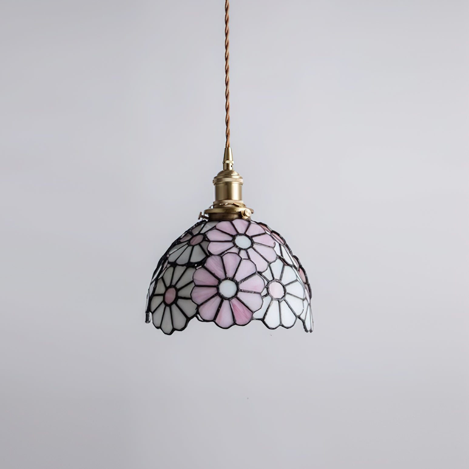 Tiffany Lámpara Colgante Floral Azul
