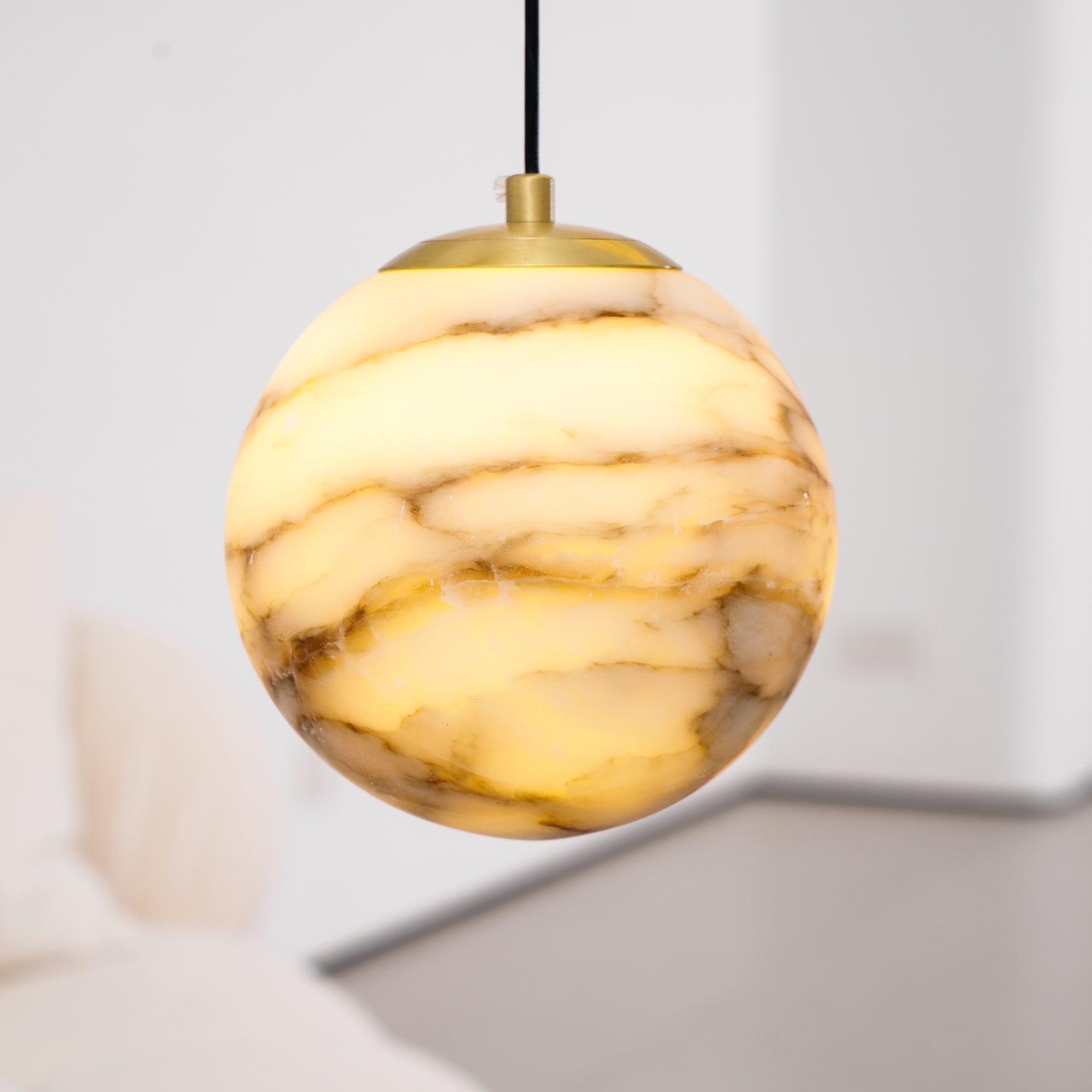 Arsorarae Modern Minimalist Cluster Alabaster Chandelier - Lamp Copper