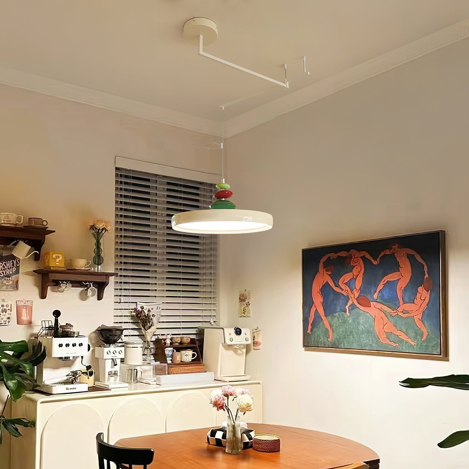 Swing Arm Stone Pendant Light - Letslighting