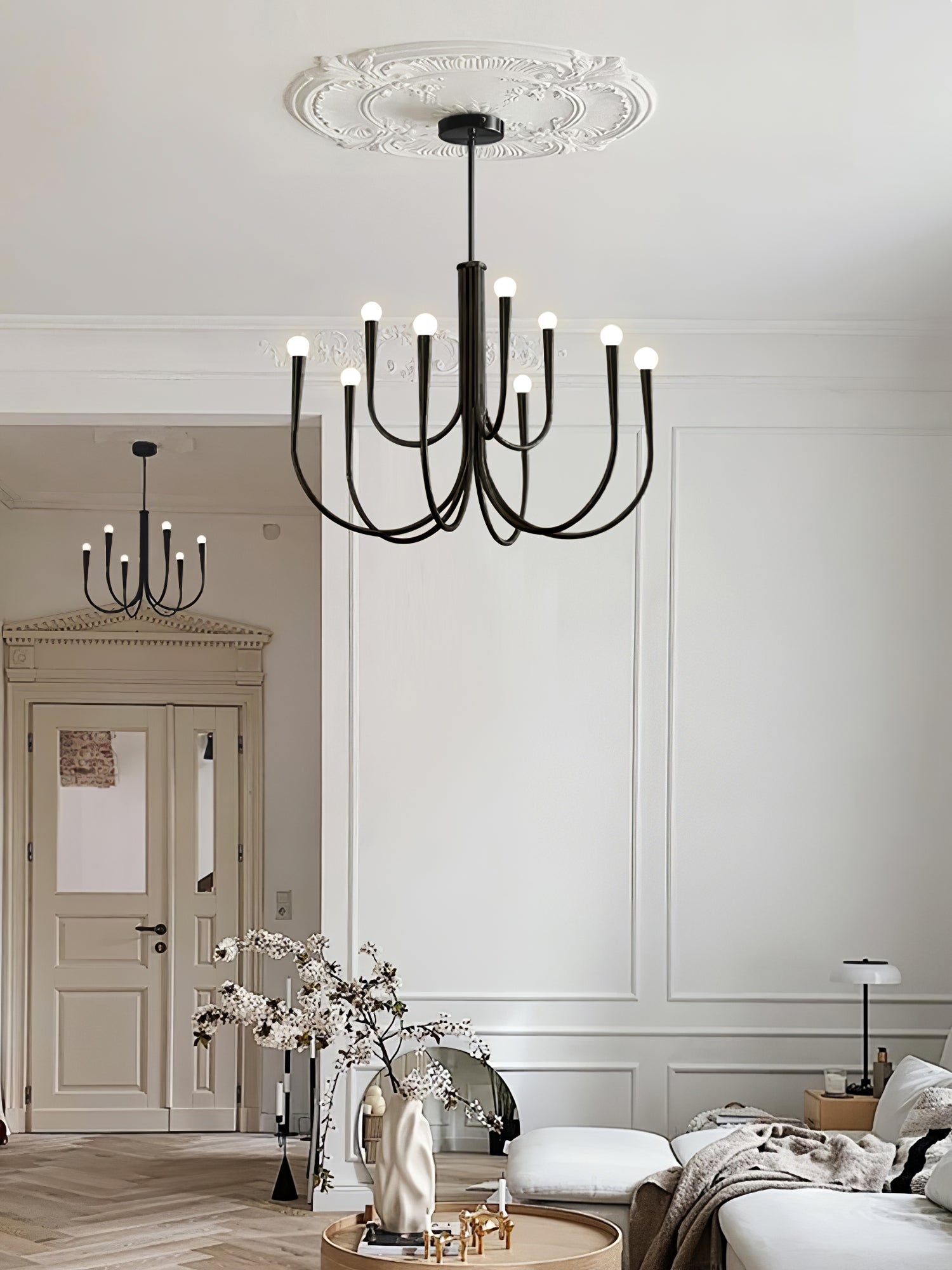 Swoop Arm Chandelier - Letslighting