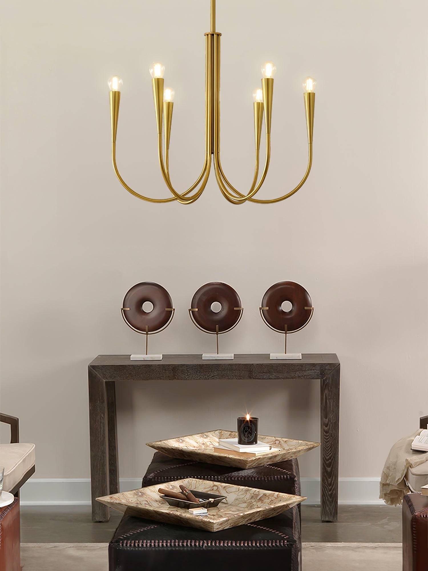 Swoop Arm Chandelier - Letslighting