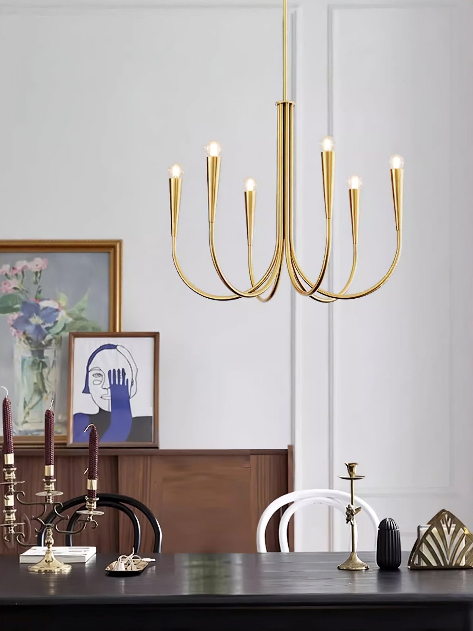 Swoop Arm Chandelier - Letslighting