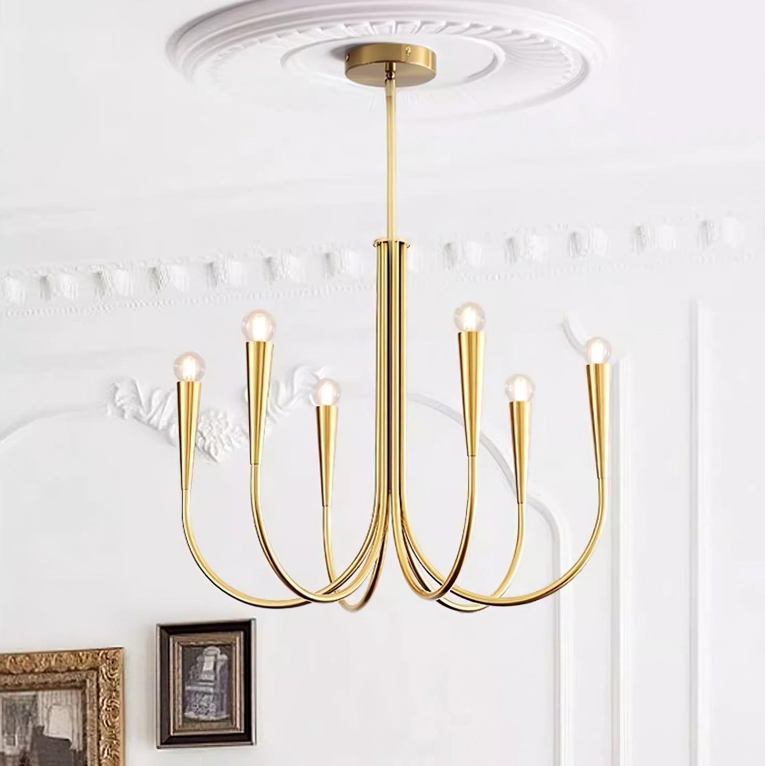 Swoop Arm Chandelier - Letslighting
