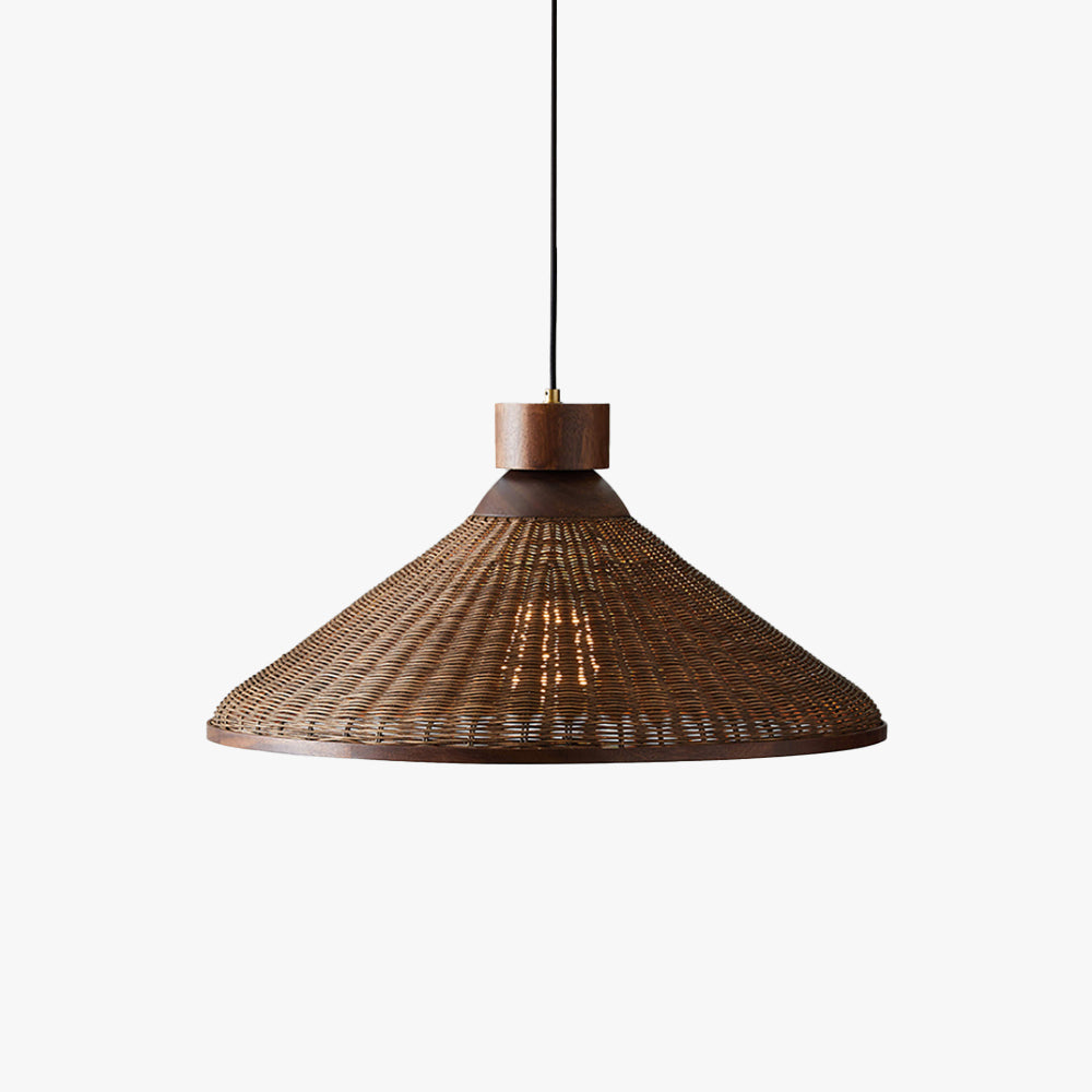 Silva Retro Ratán LED Lámpara Colgante Salón/Restaurante/Hotel