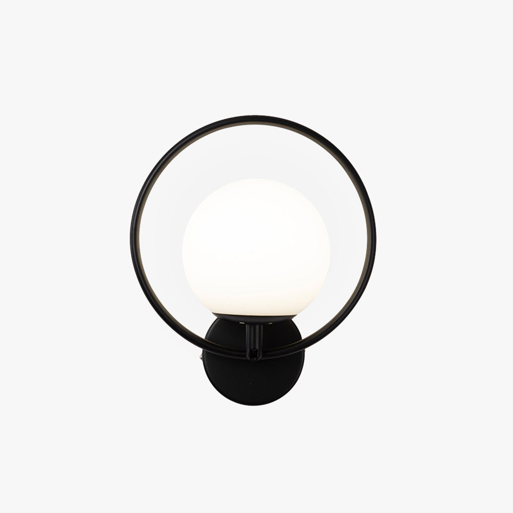 Valentina Moderno LED Apliques Negro/Oro Vidrio Dormitorio/Pasillo