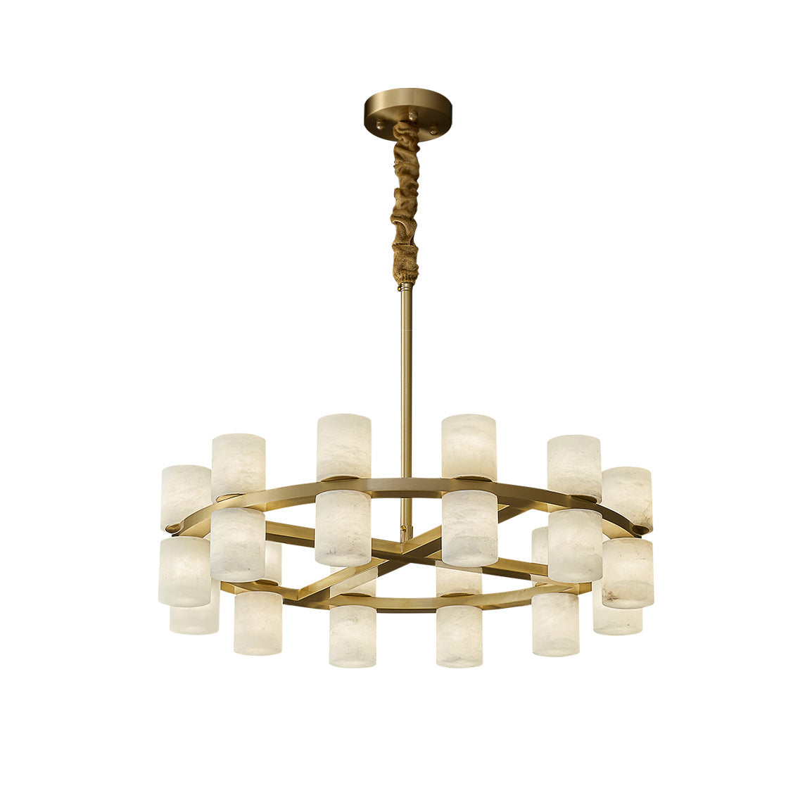 Etalir Postmodern Luxury Alabaster Chandelier - Lamp Copper
