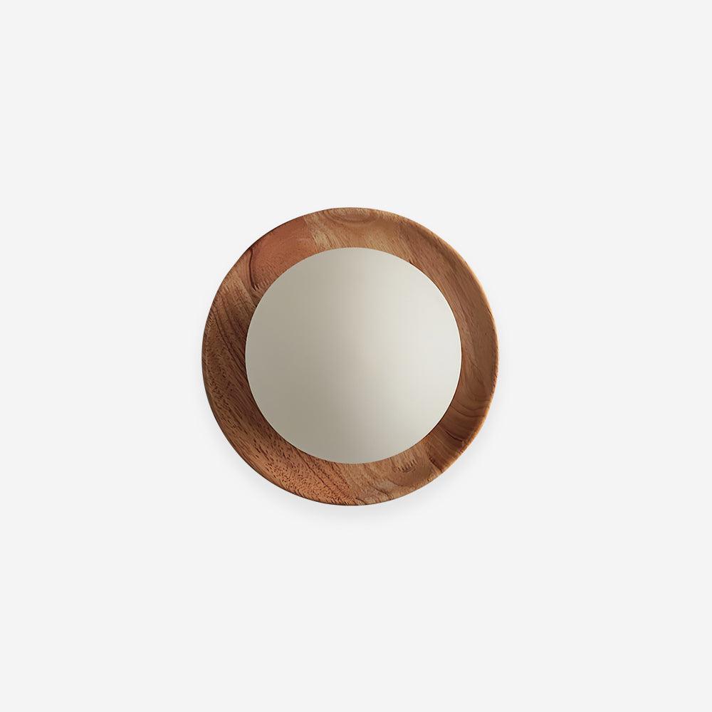 Wall Lamp Metal Body with Wood Rim Minimalist Style - Letslighting