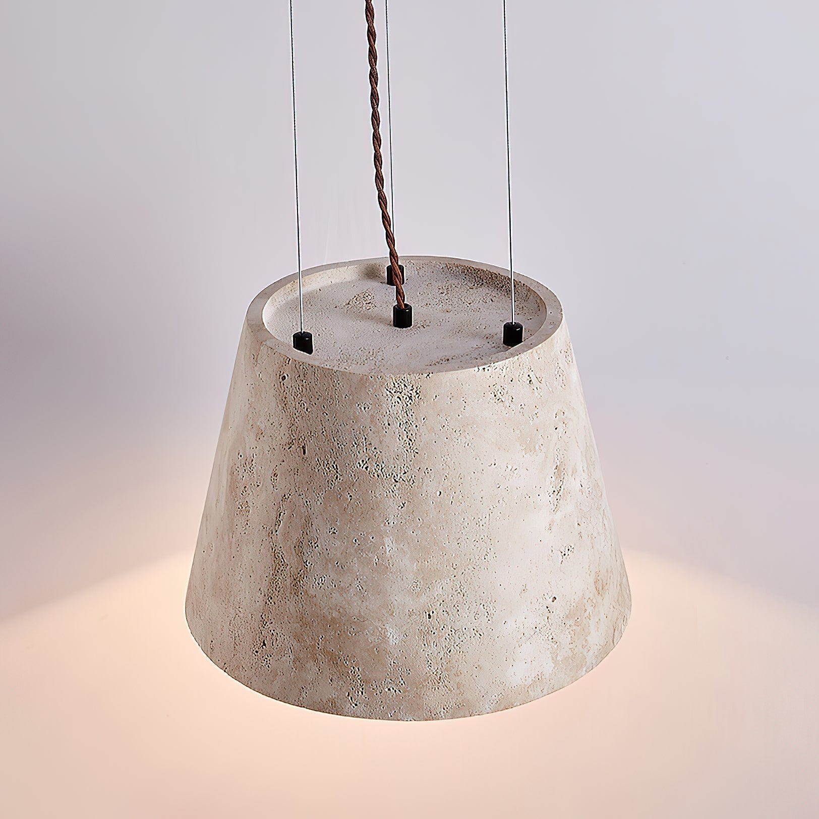 Ovelir Modern Minimalist Travertine Pendant Lamp - Lamp Copper