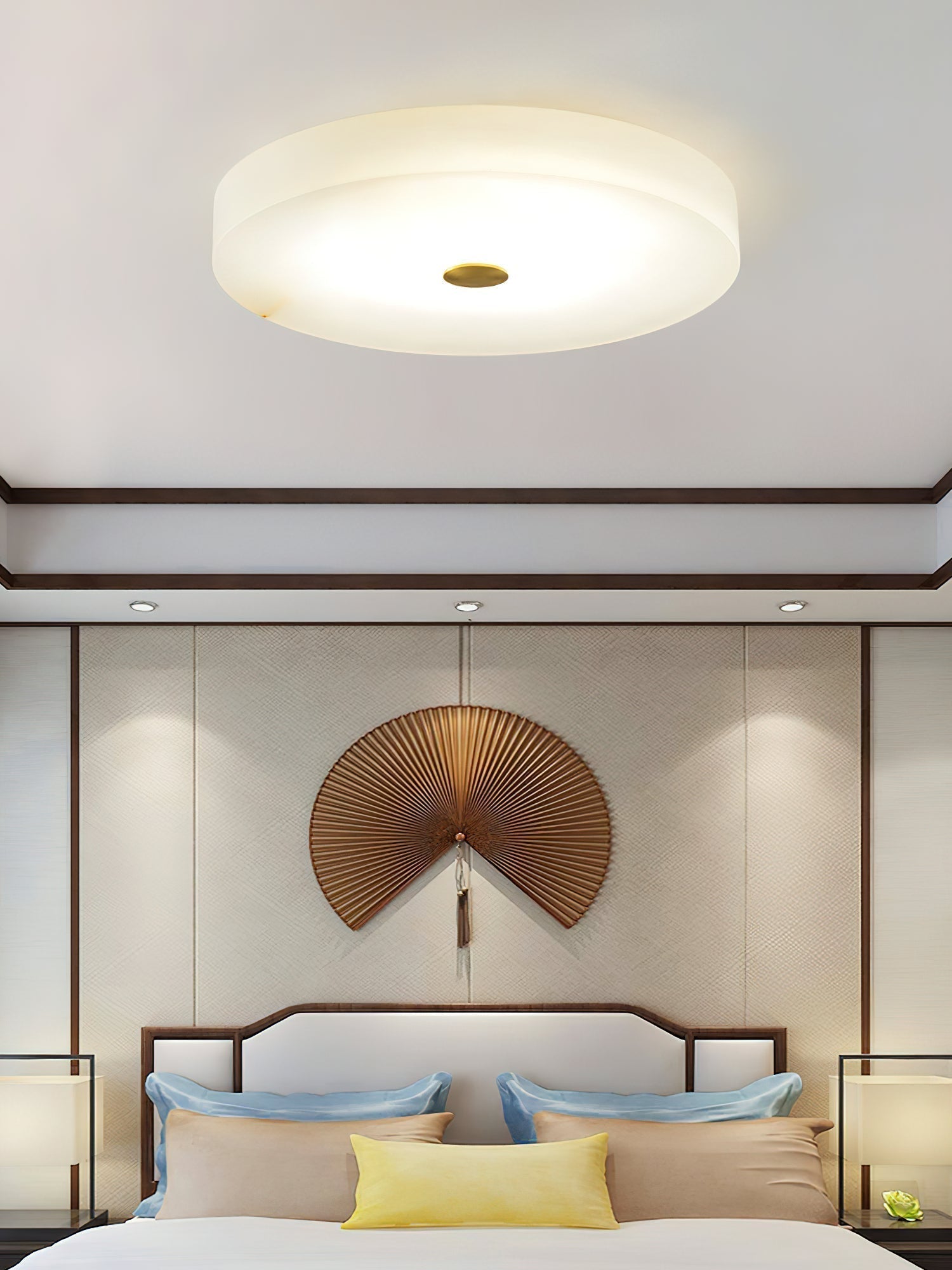 Unorir Modern Minimalist Alabaster Ceiling Light - Lamp Copper