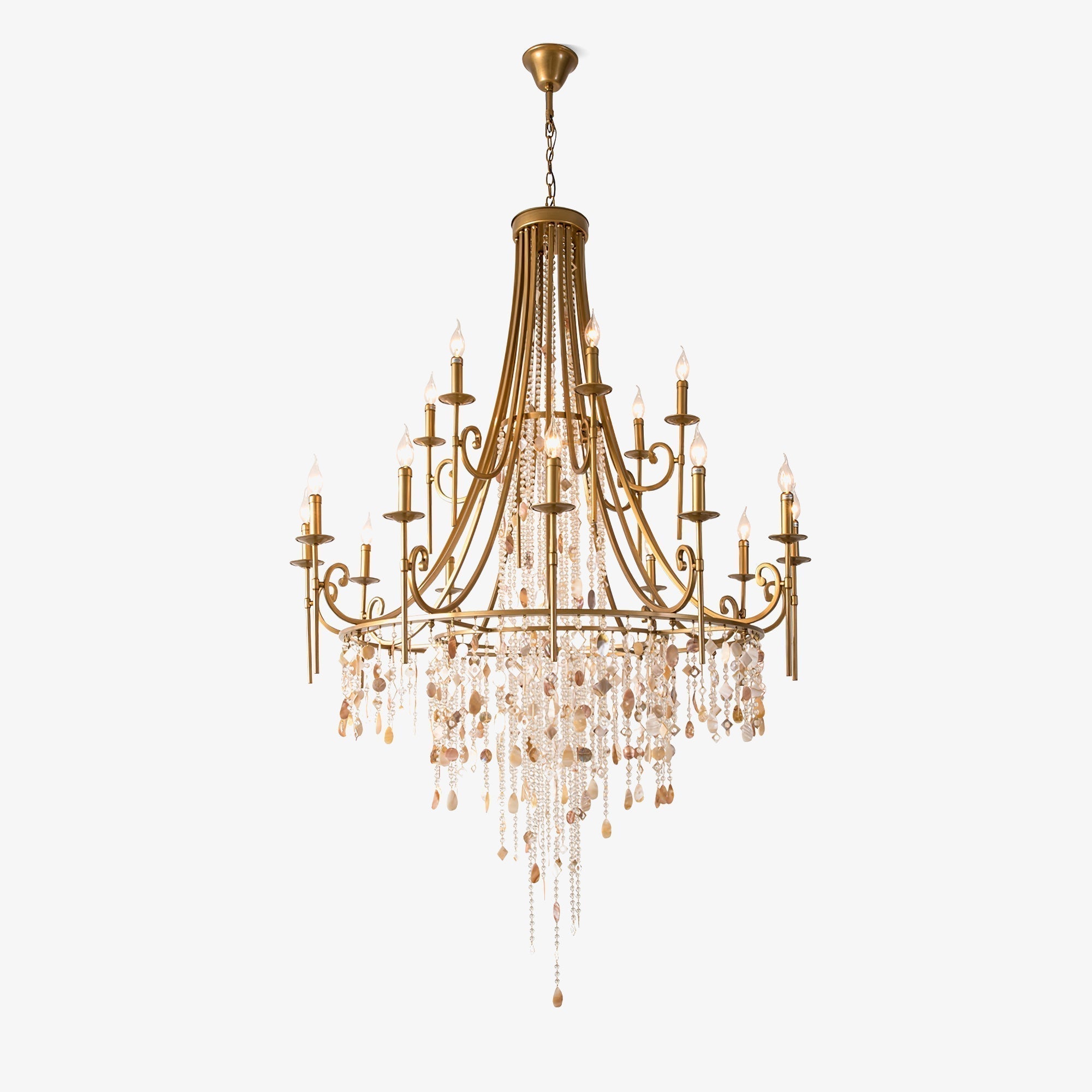 Errina Postmodern Luxury Shell Crystal Chandelier - Letslighting