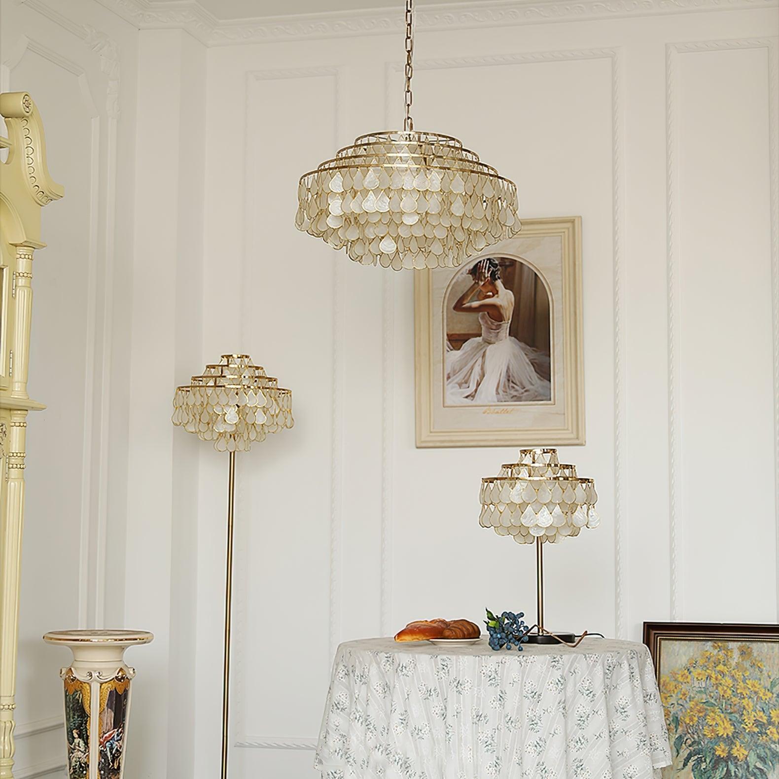 Teardrops Shell Chandelier - Letslighting