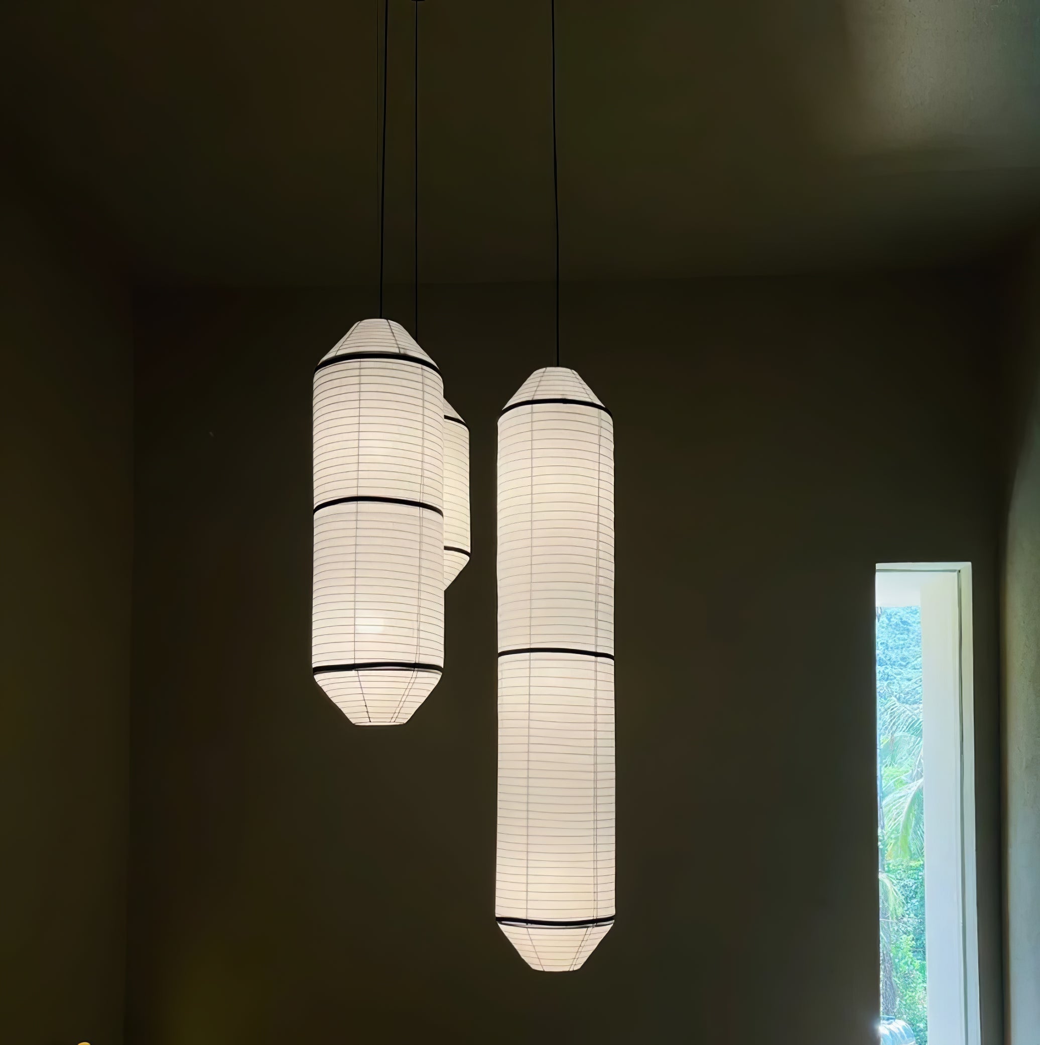Citheis Modern Minimalist Natural Mulberry Silk Metal Pendant Lamp - Letslighting