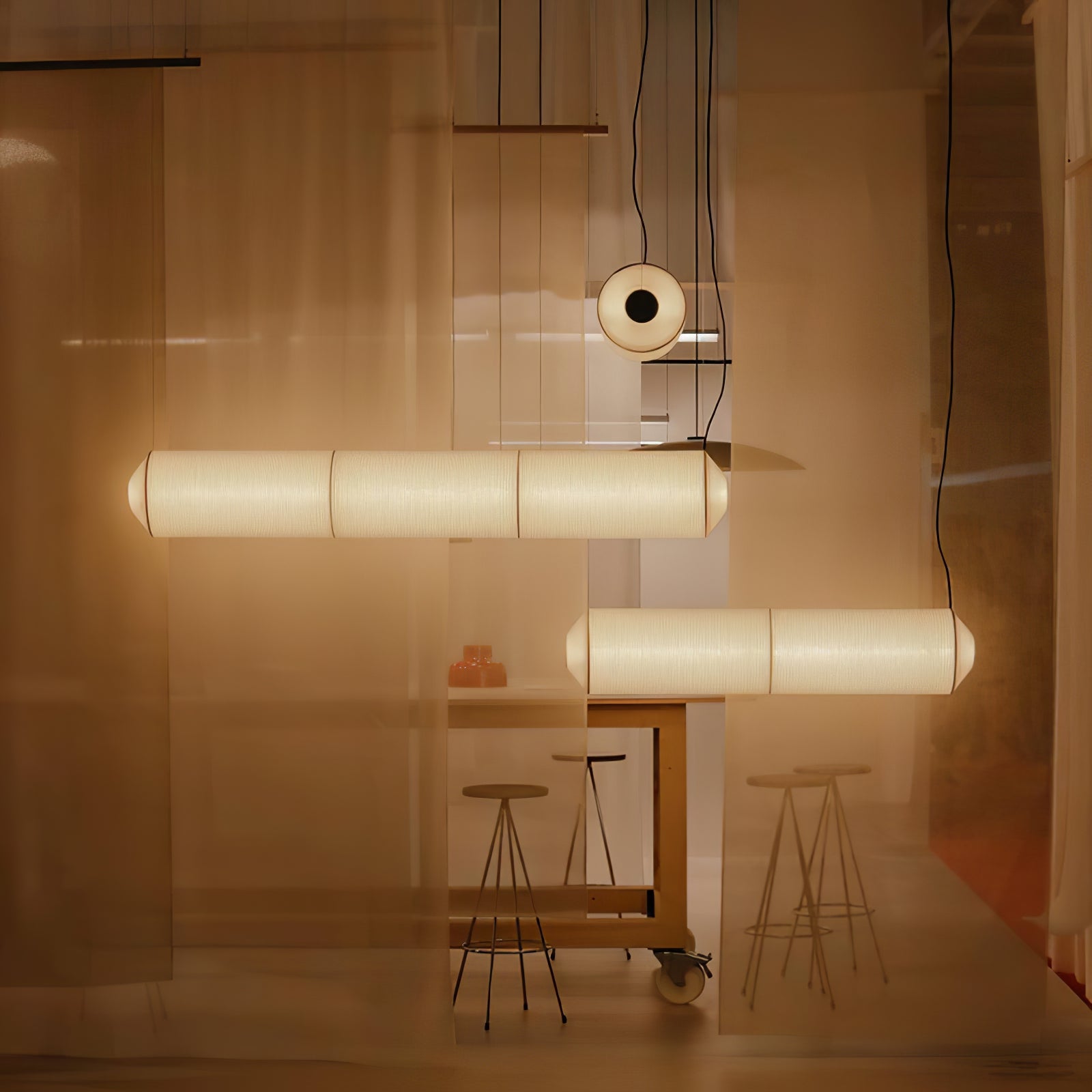 Citheis Modern Minimalist Natural Mulberry Silk Metal Pendant Lamp - Letslighting