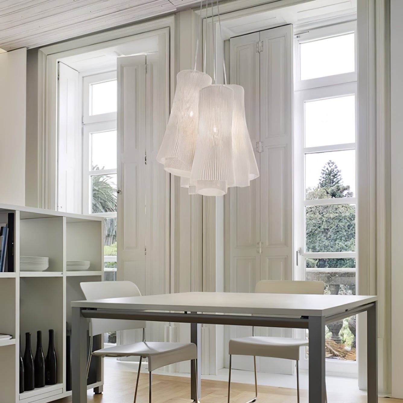 Stainless Steel Pleated Pendant Lamp - Letslighting