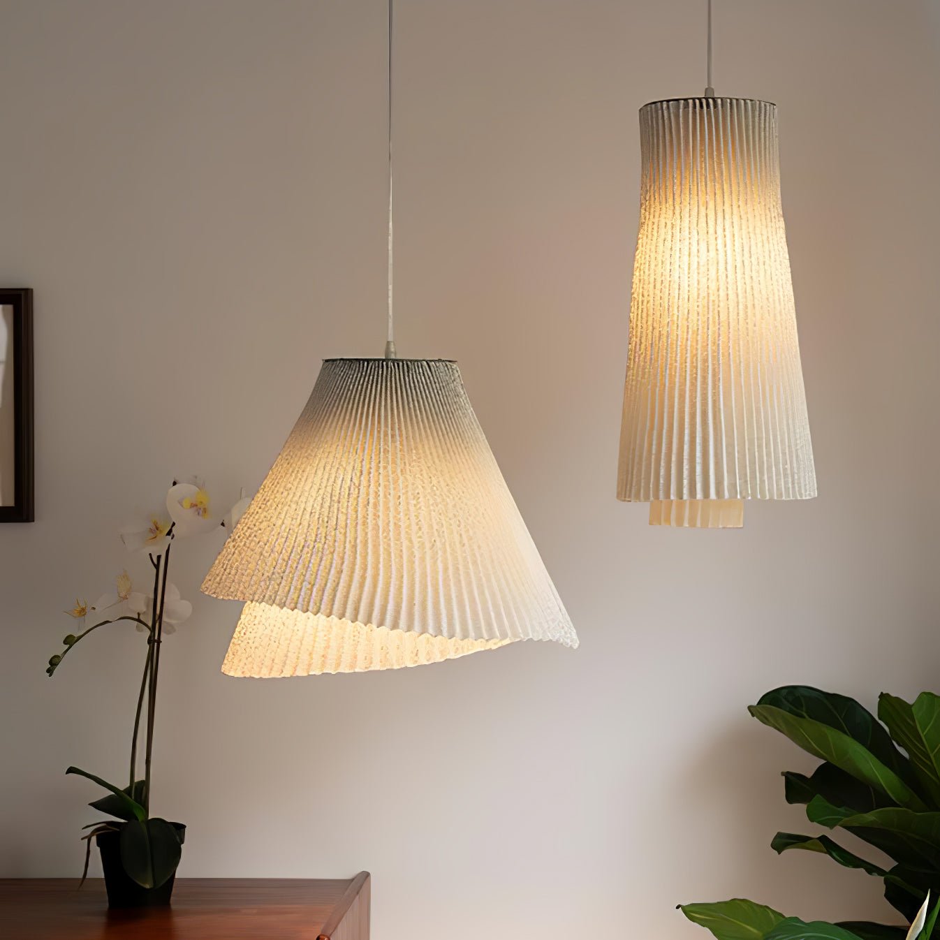 Stainless Steel Pleated Pendant Lamp - Letslighting