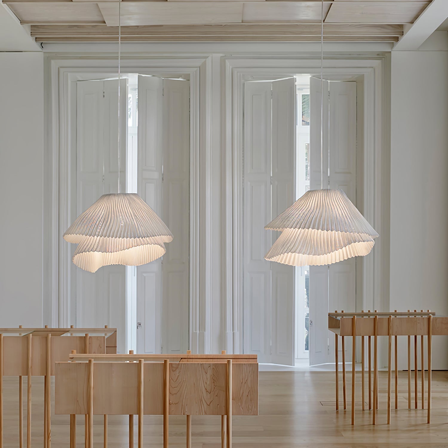 Stainless Steel Pleated Pendant Lamp - Letslighting