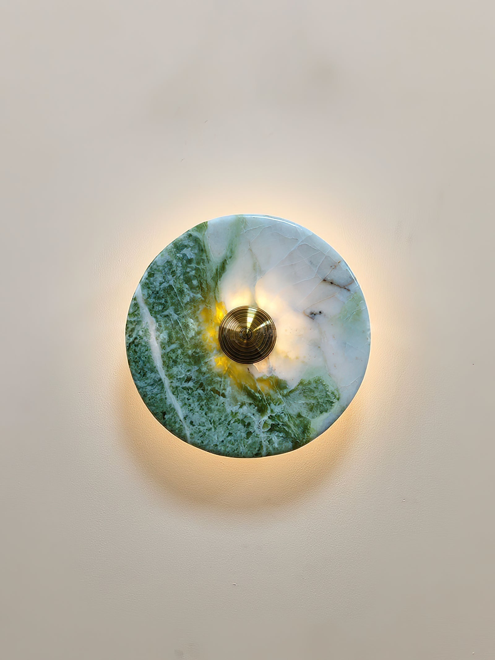 Olrine Modern Minimalist Marble Metal Wall Lamp - Lamp Copper