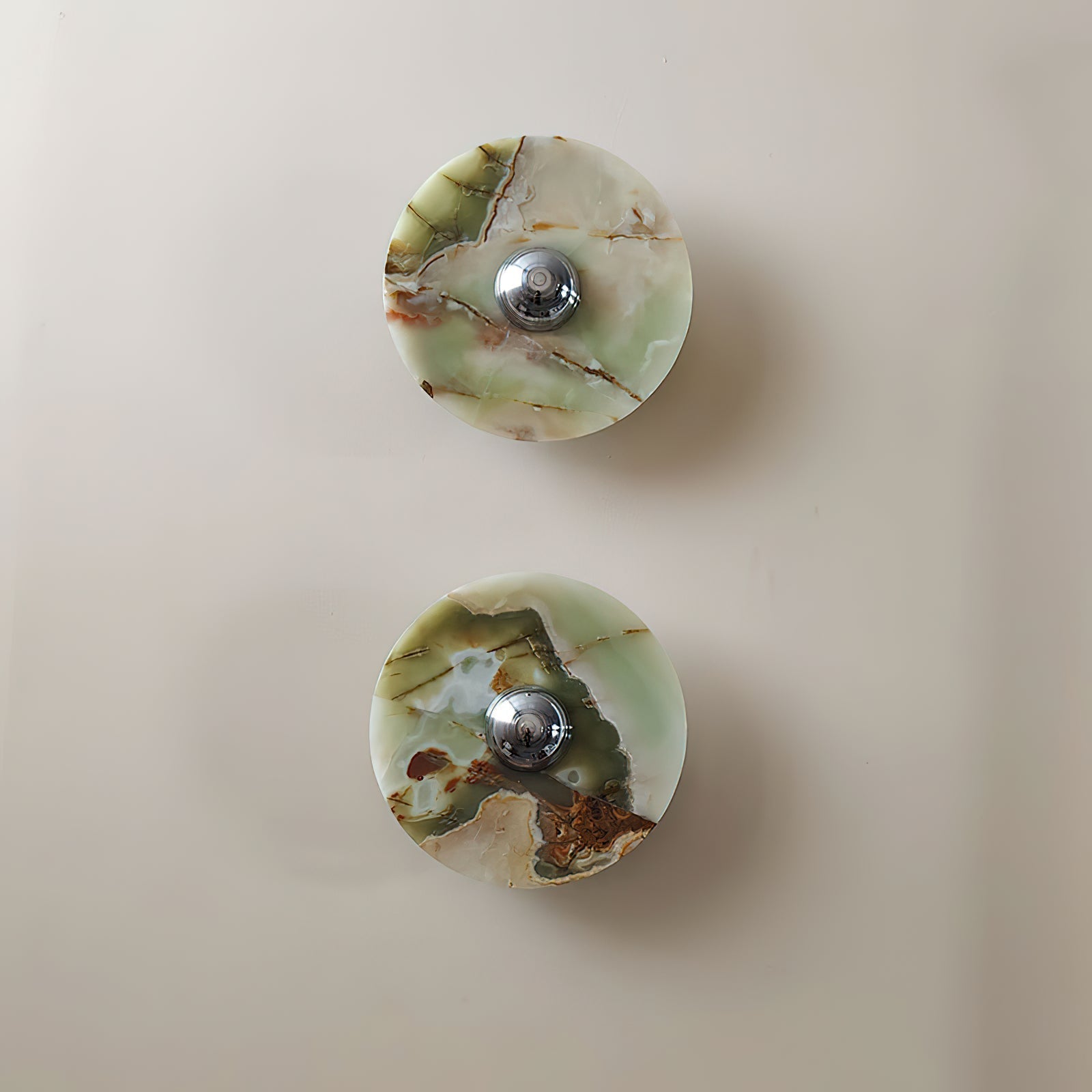 Olrine Modern Minimalist Marble Metal Wall Lamp - Lamp Copper