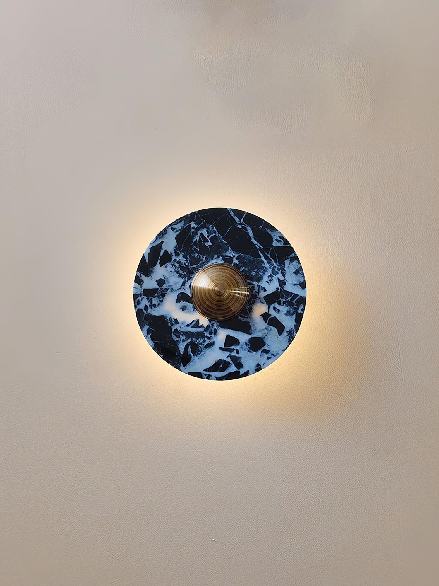 Olrine Modern Minimalist Marble Metal Wall Lamp - Lamp Copper