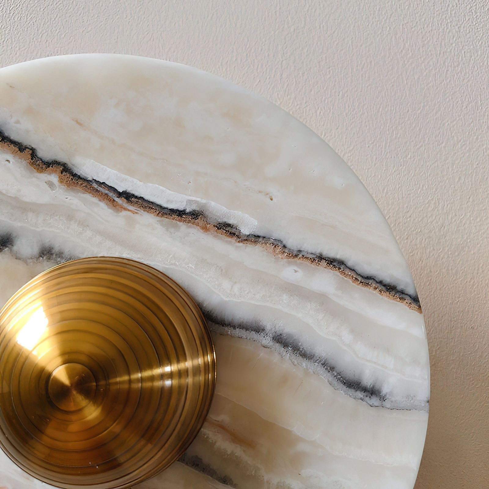 Olrine Modern Minimalist Marble Metal Wall Lamp - Lamp Copper