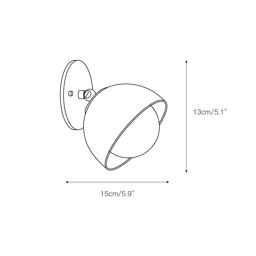 Ellorus Modern Minimalist Surface Glass Travertine Wall Lamp - Lamp Copper