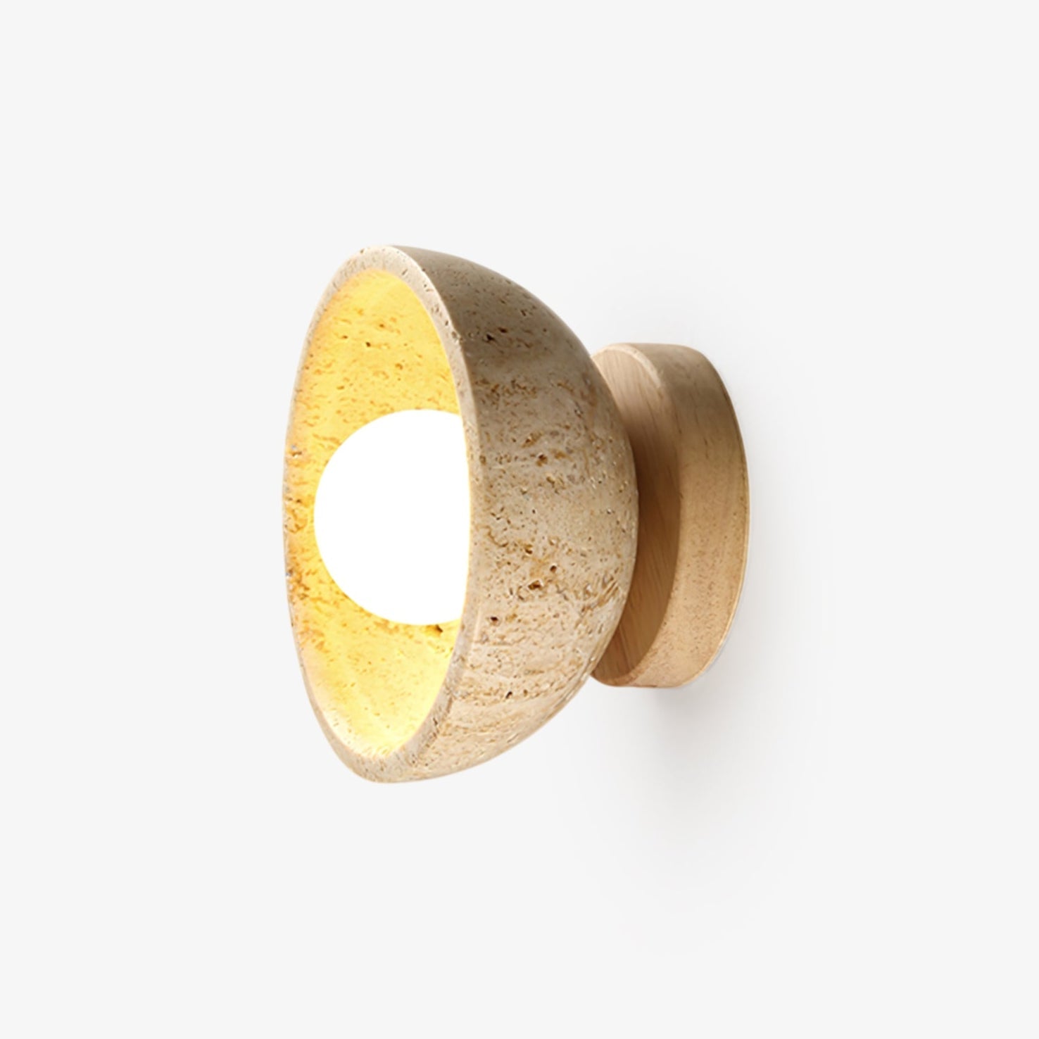 Vacaris Half-Dome Travertine Wall Light - Letslighting