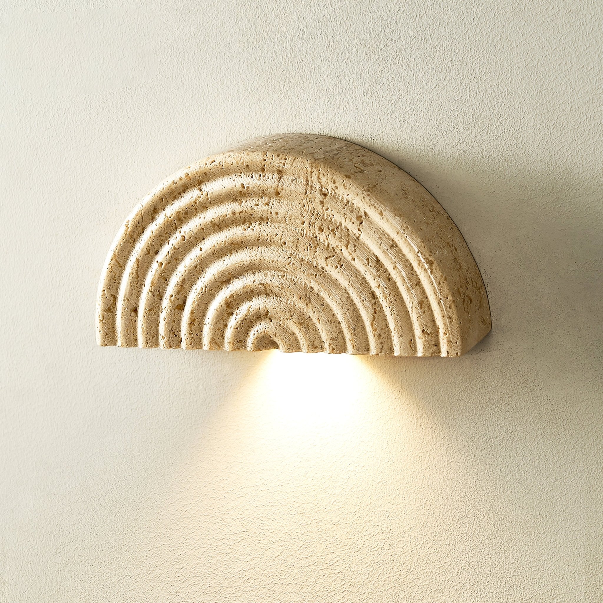 Faro Travertine Half-Moon Wall Lamp - Letslighting