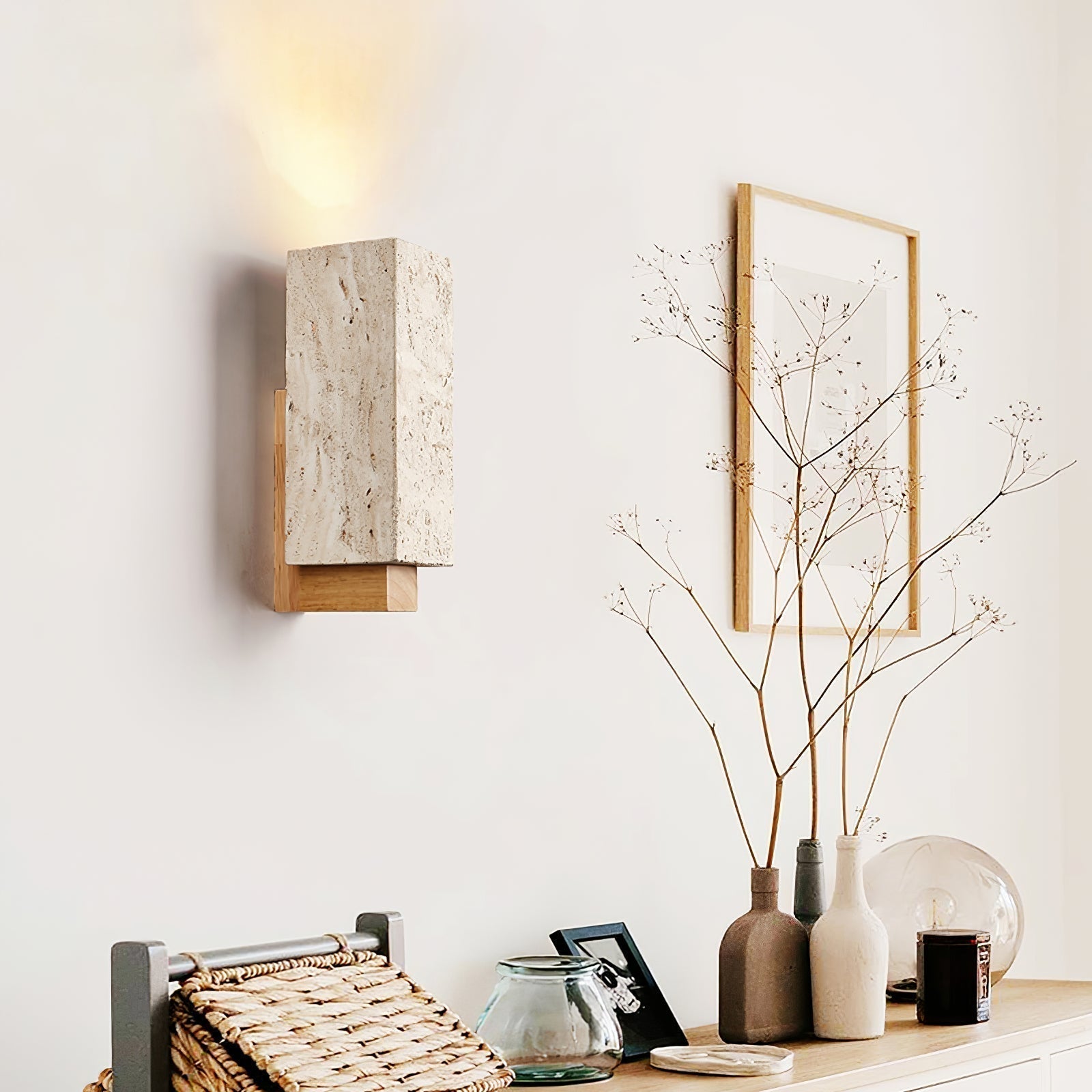 Elsoran Travertine Block Wall Light - Letslighting