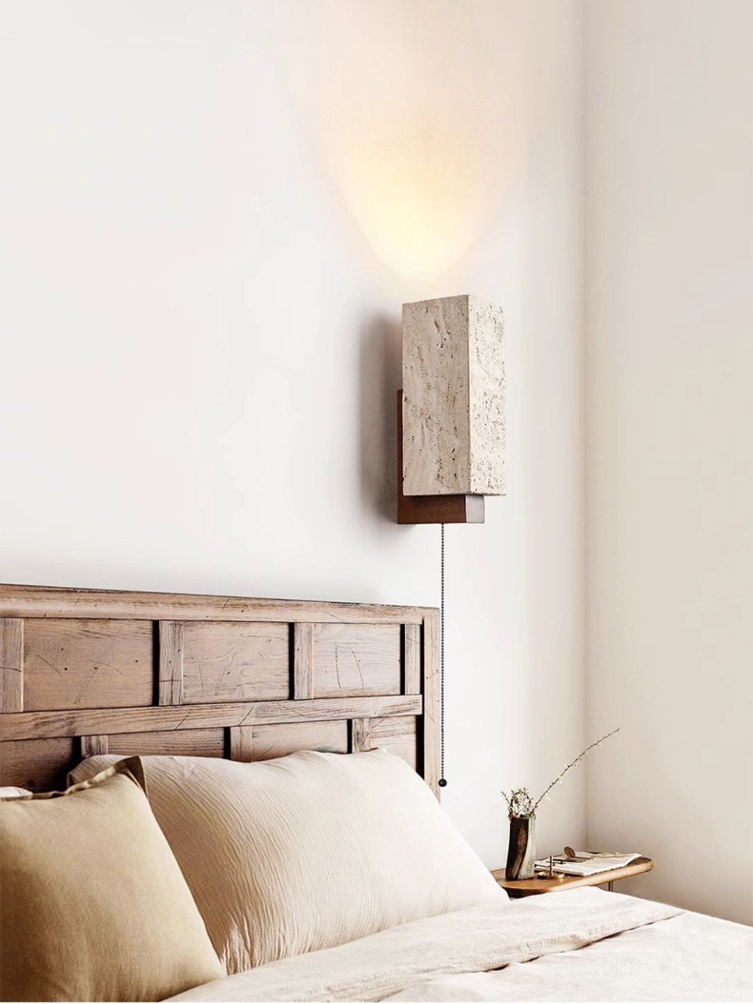 Elsoran Travertine Block Wall Light - Letslighting