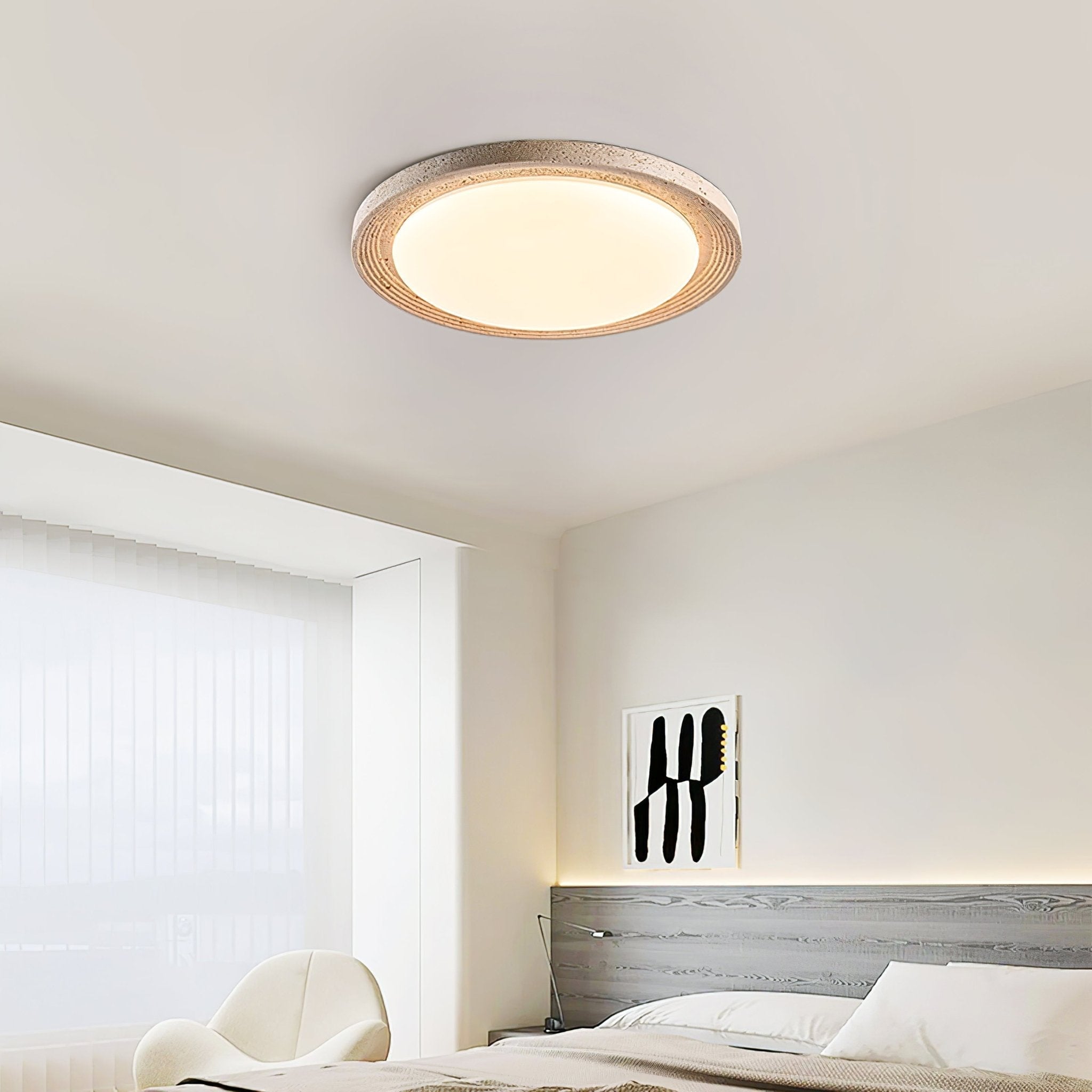 Orinir Minimalist Travertine Ceiling Light - Letslighting