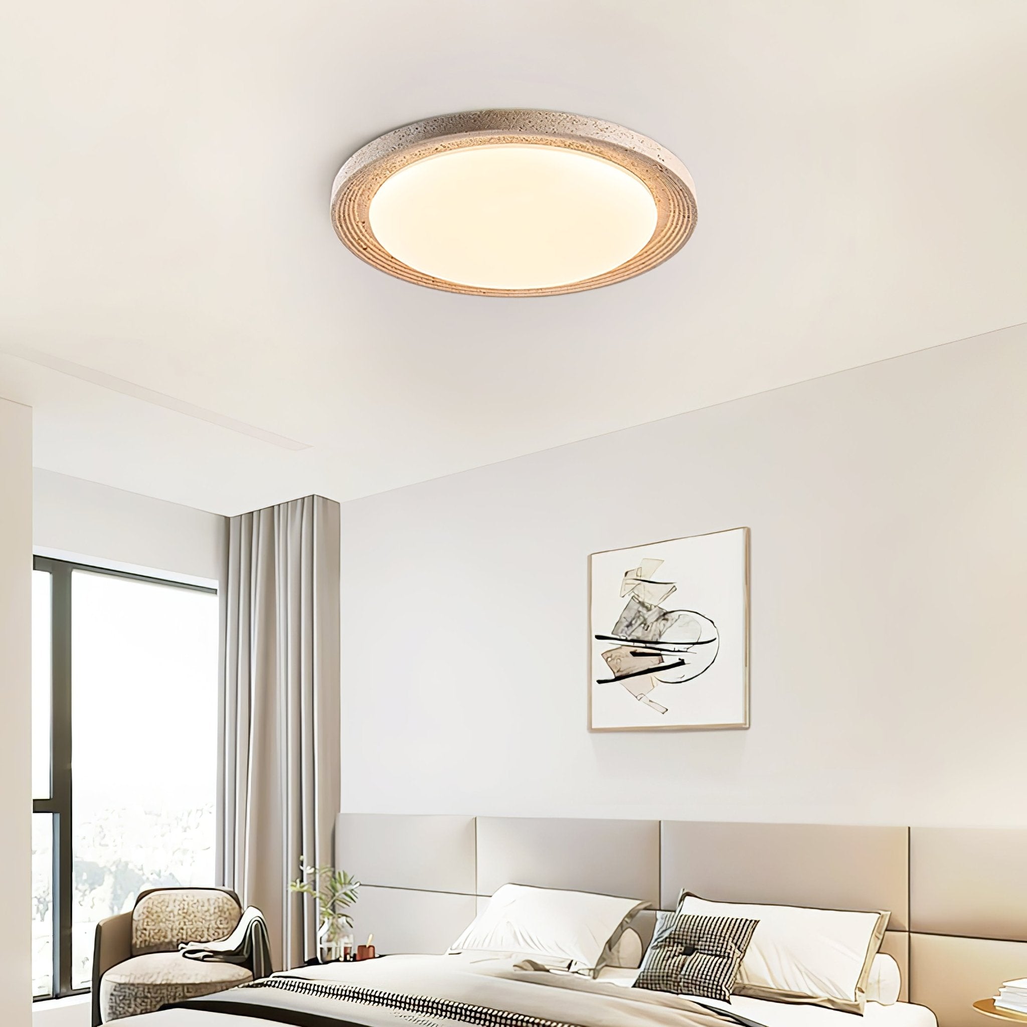 Orinir Minimalist Travertine Ceiling Light - Letslighting