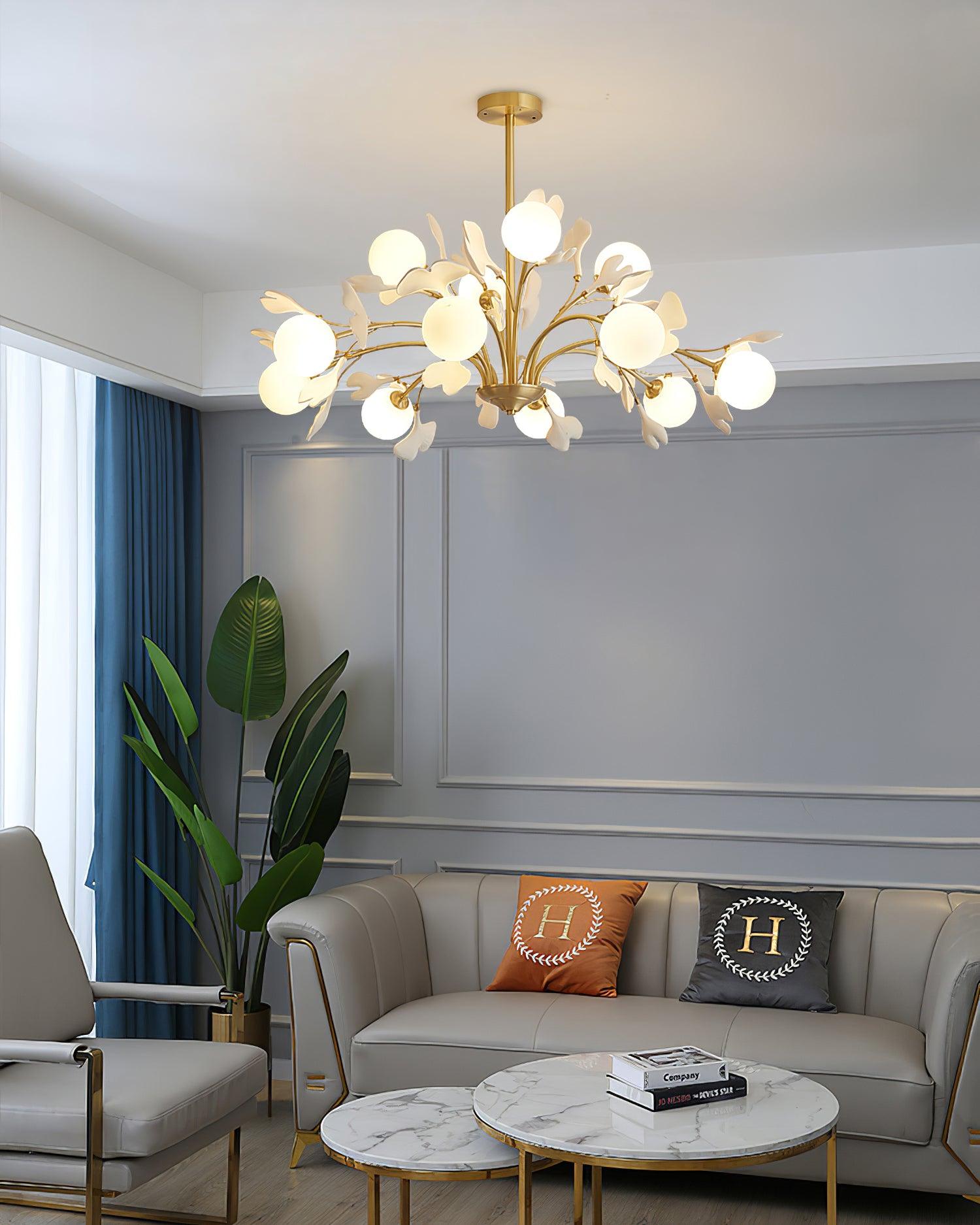 Thalassa Gingko Chandelier - Letslighting