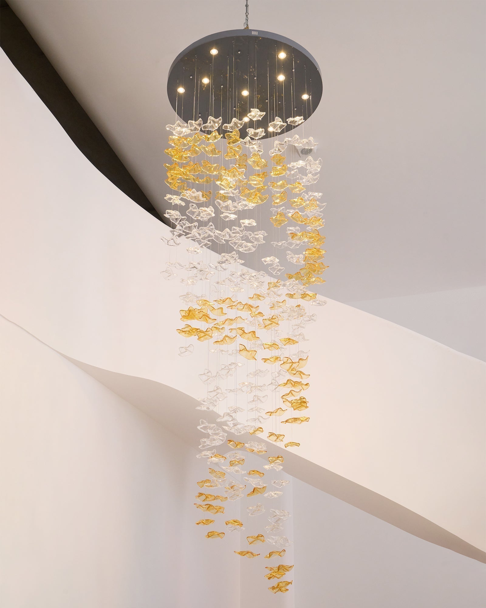 Nephele Crystal Leaf Chandelier - Letslighting