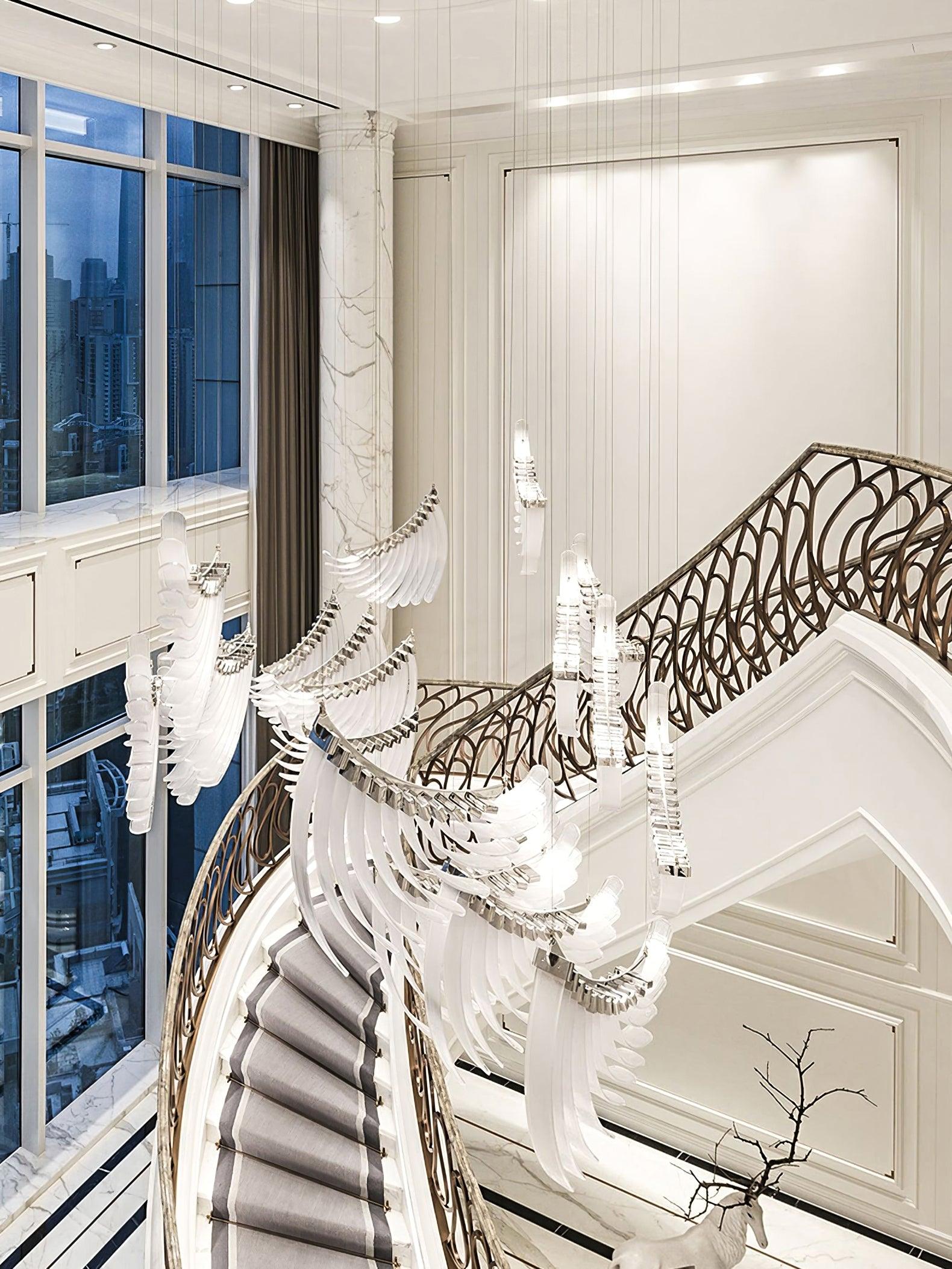 Tiered Postmodern Luxury Palmette Metal Chandelier - Letslighting