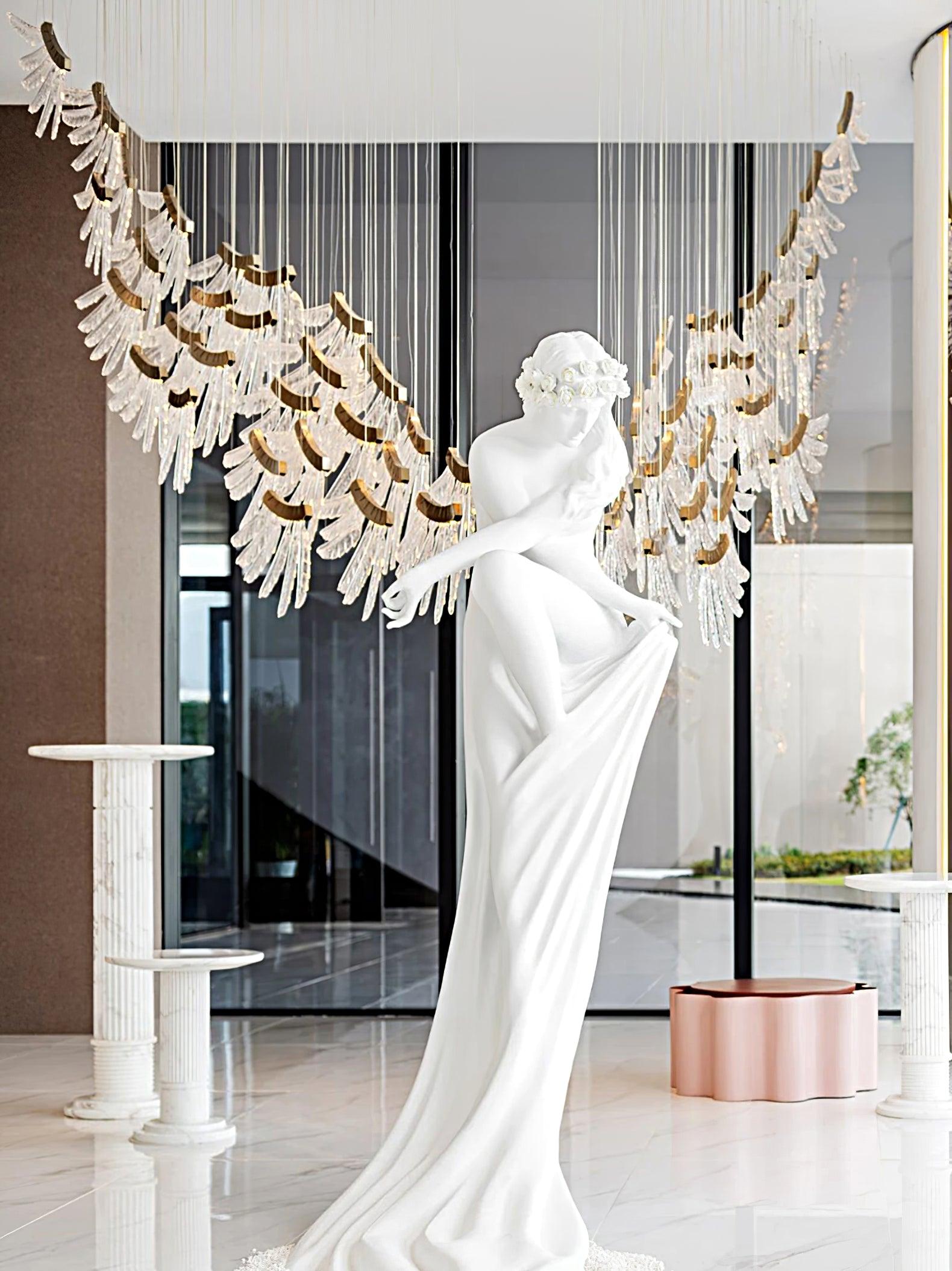 Tiered Postmodern Luxury Palmette Metal Chandelier - Letslighting