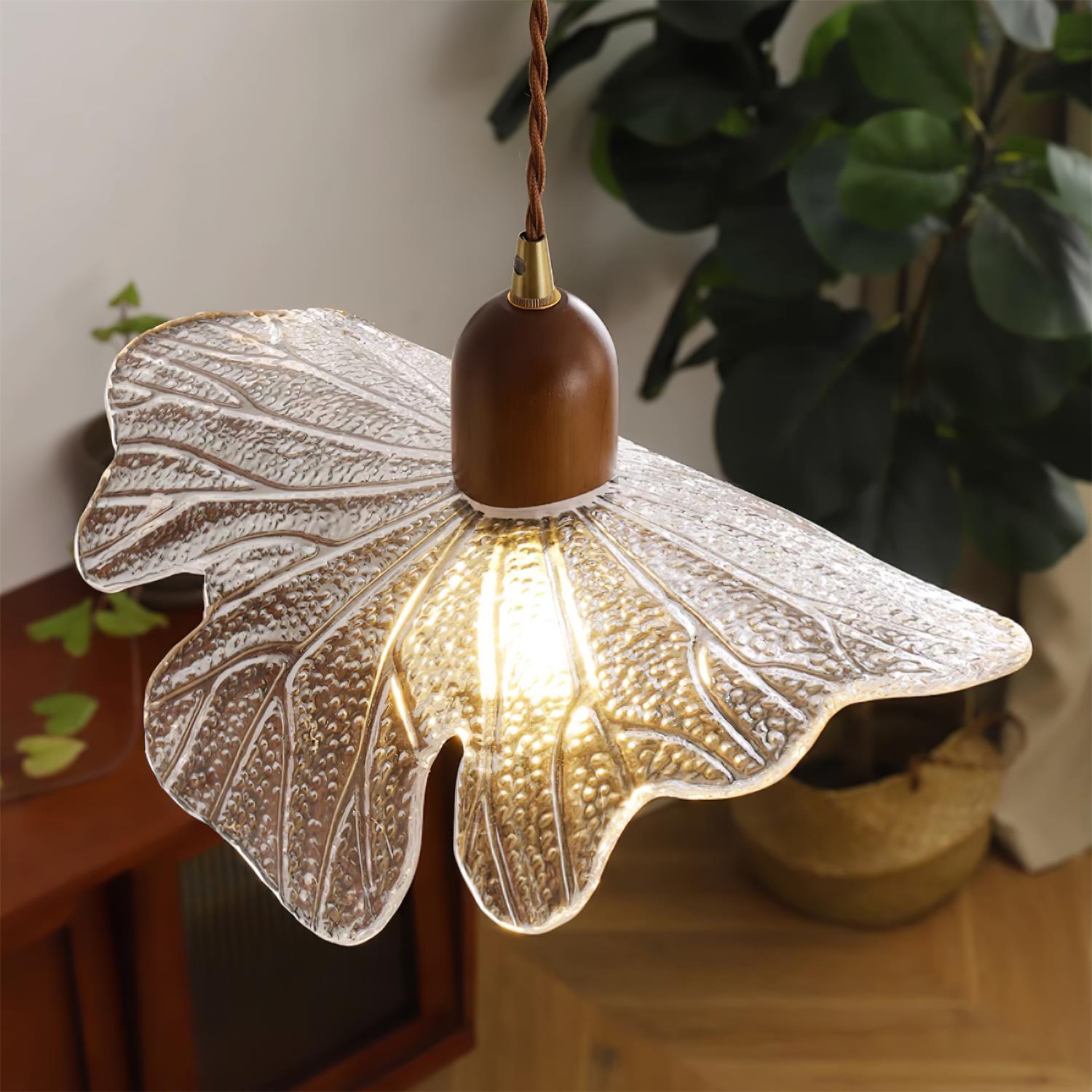 Pendant Lamp Tiffany-Style Glass Floral Shade Art - Letslighting